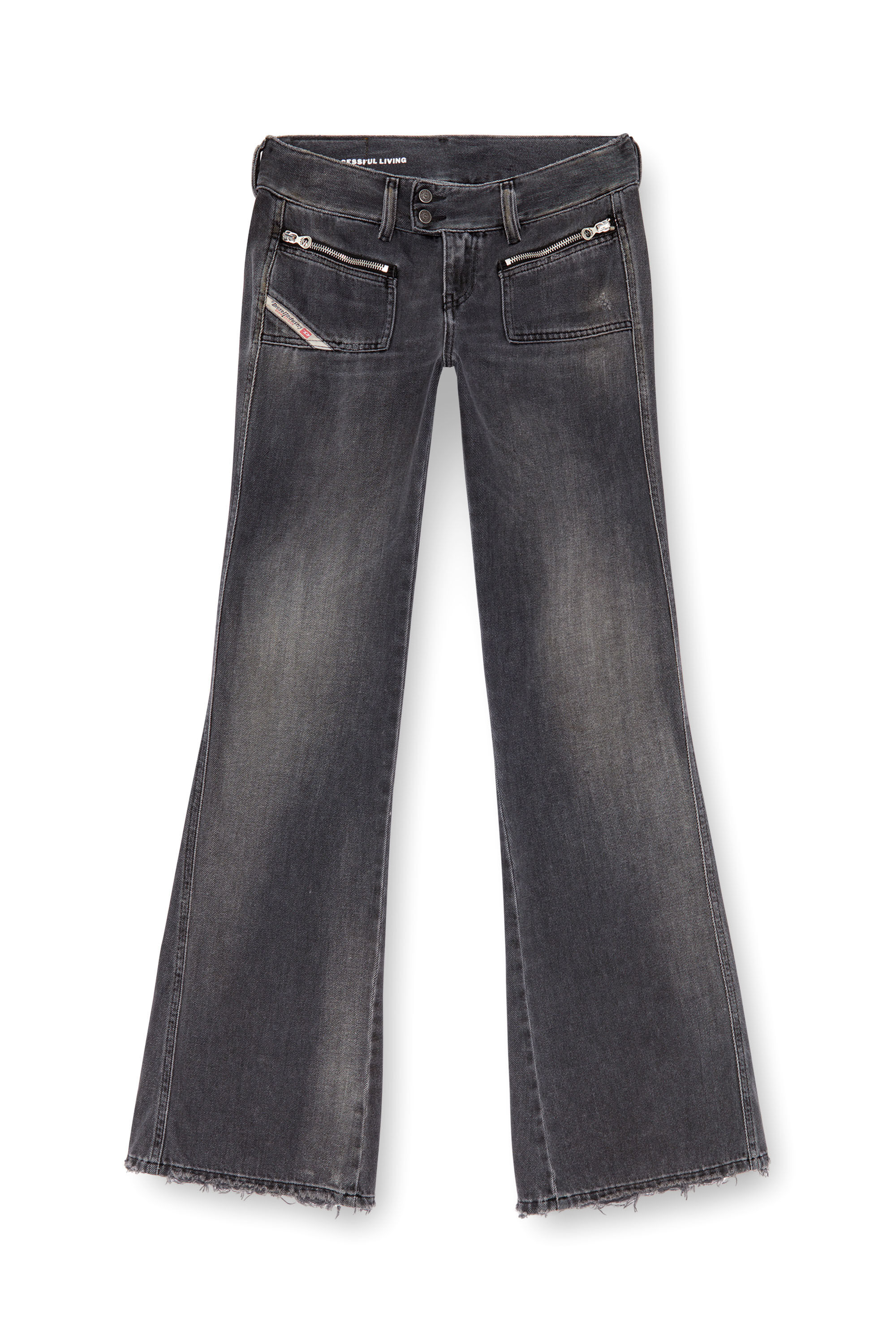 Women's Bootcut Jeans | Black/Dark grey | Diesel D-Hush