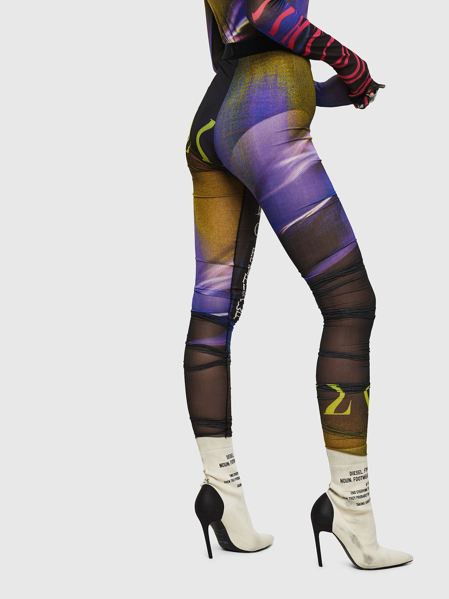 Diesel mesh leggings clearance