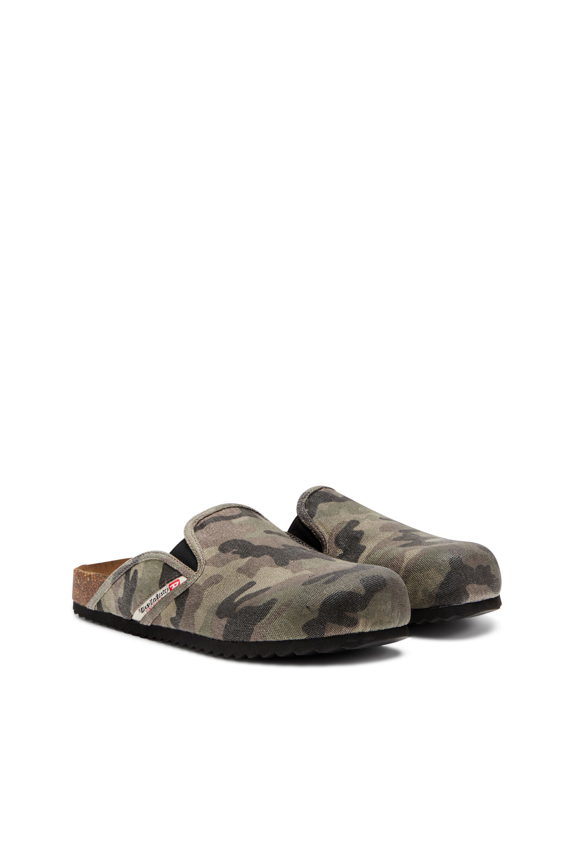 Men's D-Woodstock-Camo-canvas mules | Green | Diesel