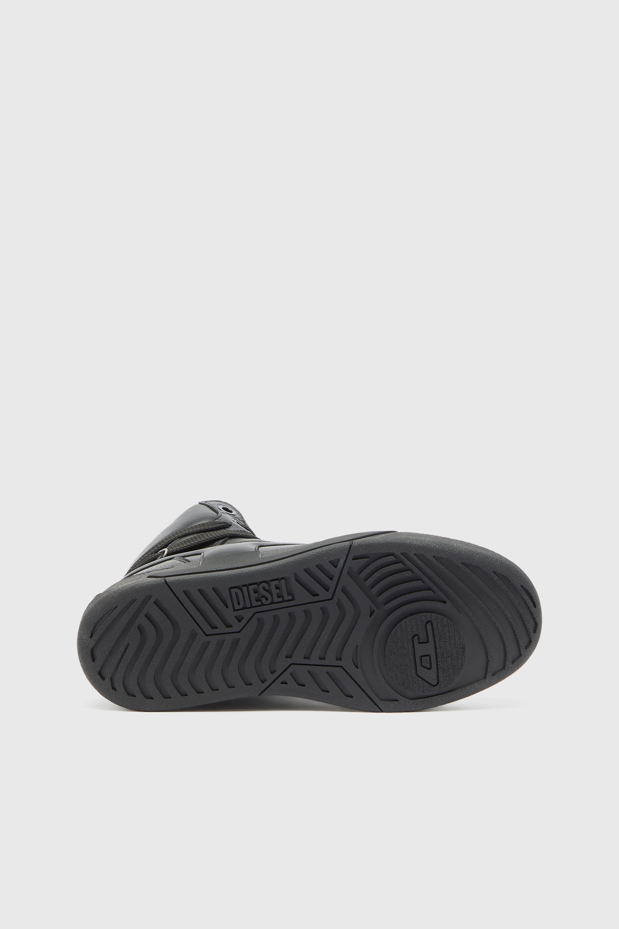Diesel - S-D-OLLIE MID, Man's S-D-Ollie - High-top leather sneakers with D logo in Black - 5