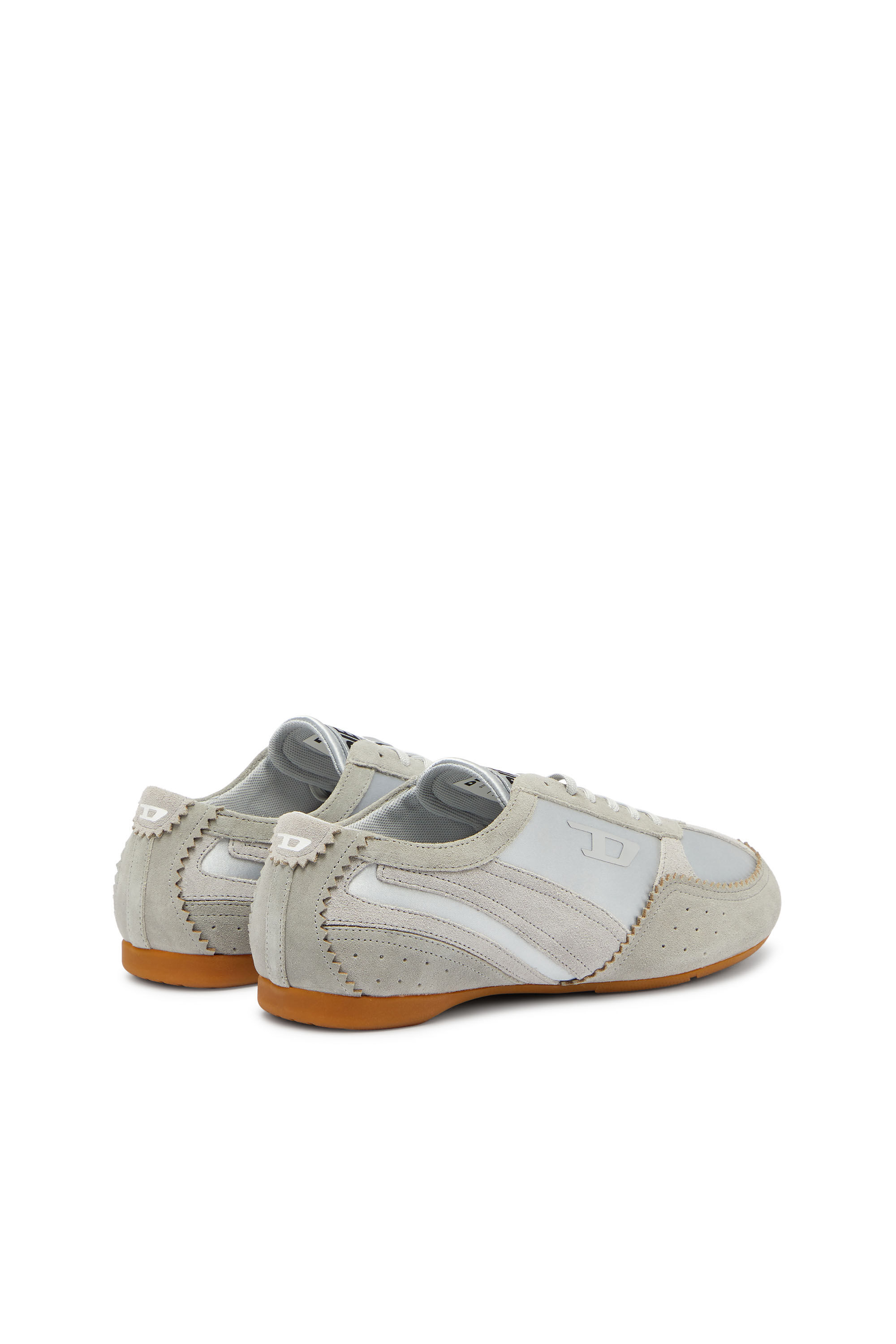 Diesel - D-MILE LOW II W, Woman's D-Mile-Flat sneakers with suede overlays in Light Blue - 3