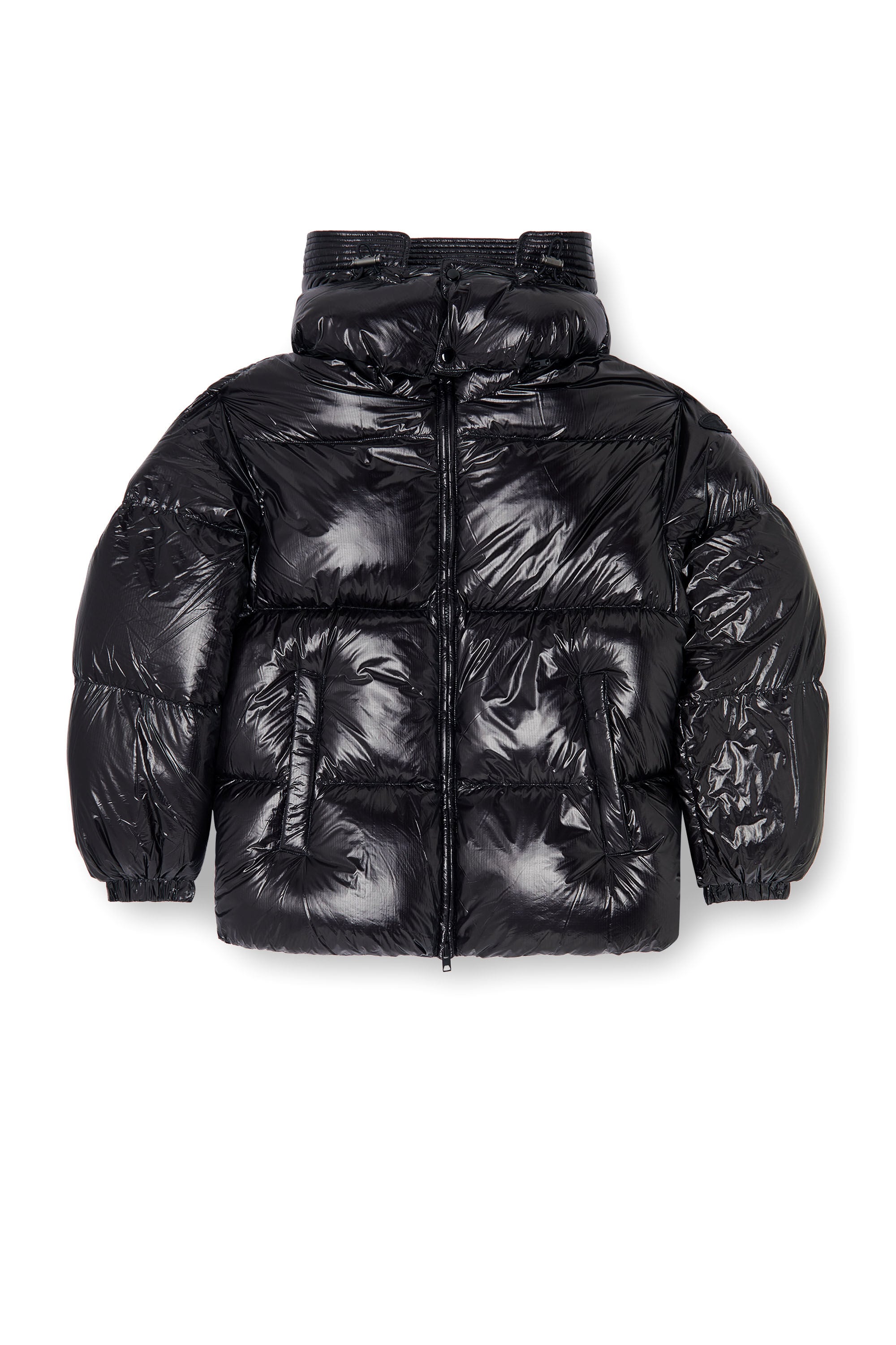 Diesel - W-ROLFYS-WRD-BKCP, Man's Down puffer jacket with detachable hood in Black - 2