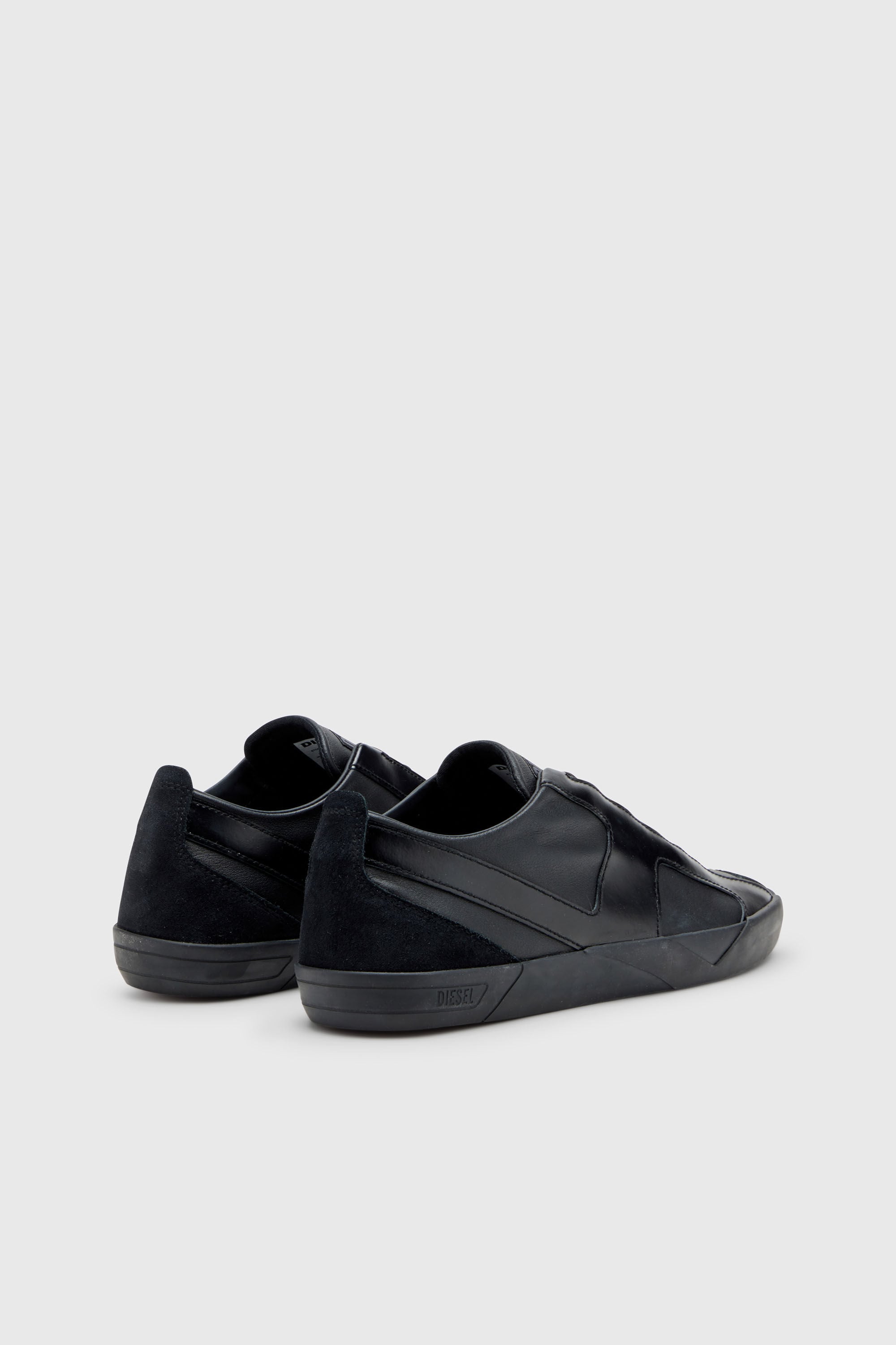 Diesel - S-SLANTE-D LOW, Man's S-Slante-D-Sneakers in suede and leather with D logo in Black - 3