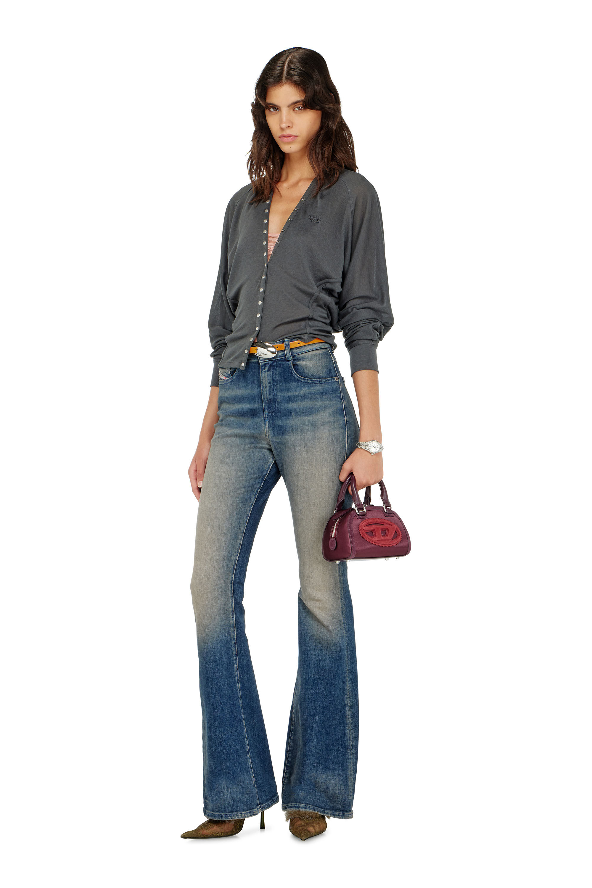 Women's Tencel-blend cardigan top with batwing sleeves