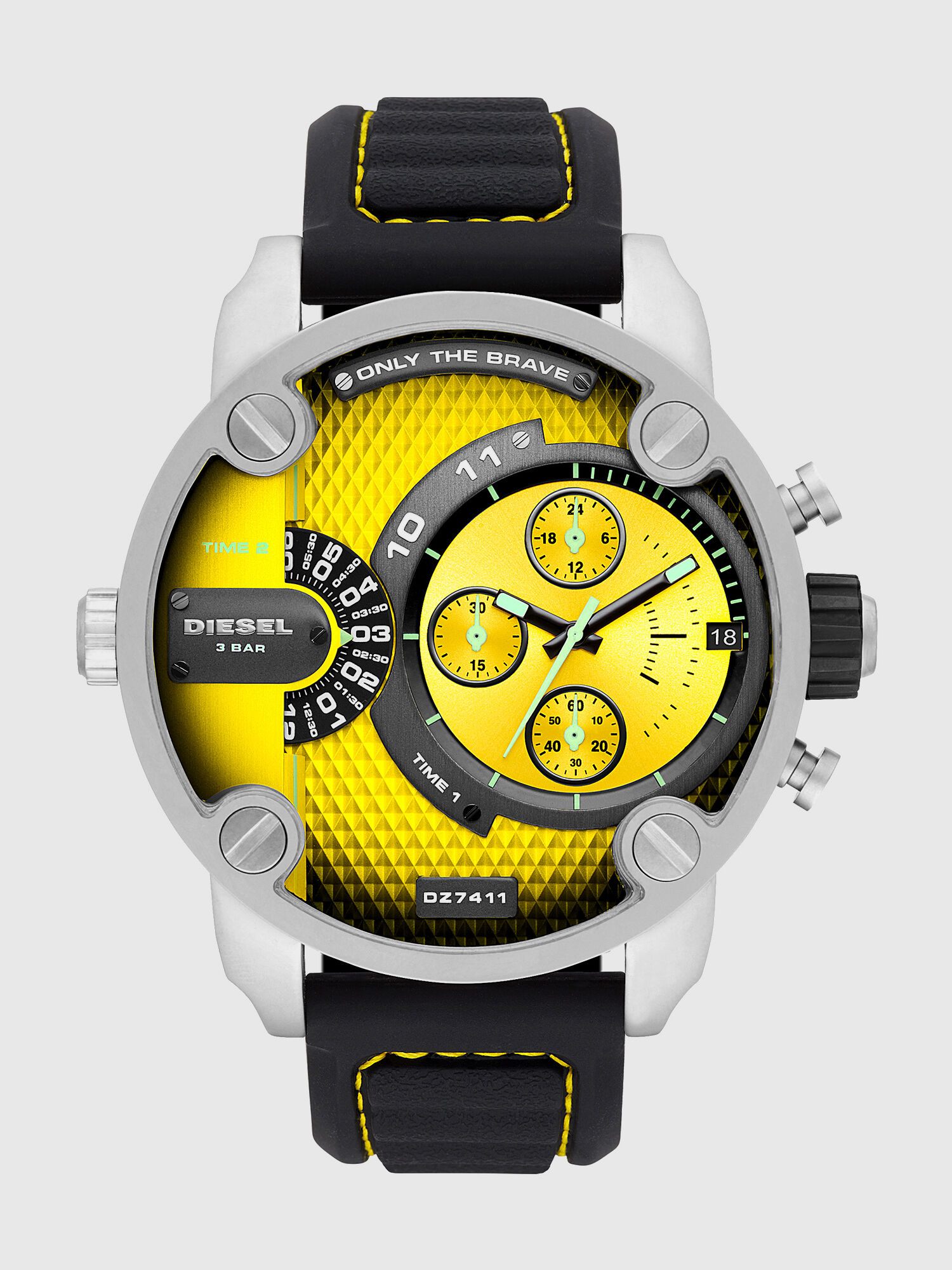 DZ7411 Man Silicon watch with yellow dial 52 mm Diesel