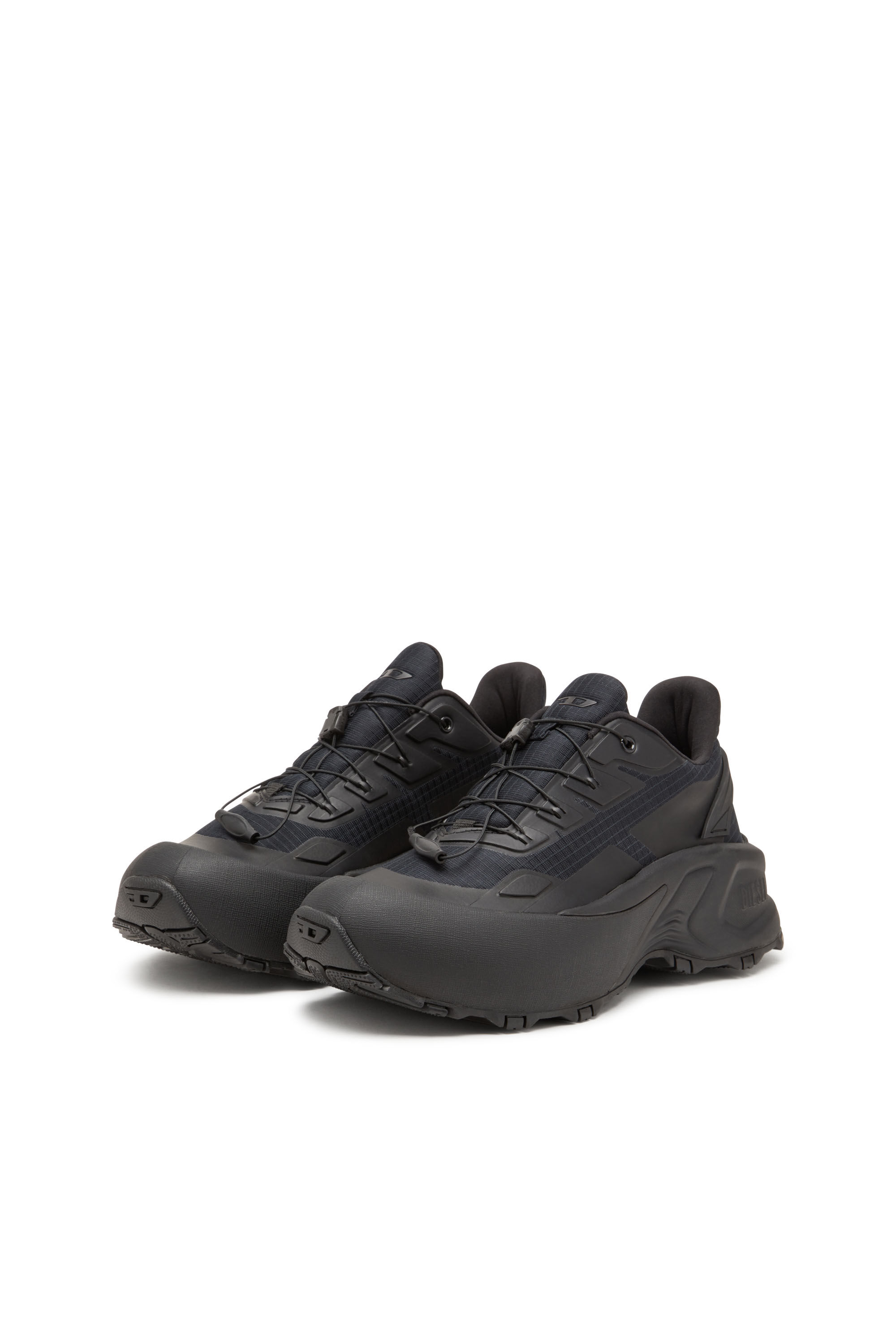 靴 25ss diesel d-cage runner Men's D-Cage Runner-Sneakers in TPU-trimmed ripstop | Black | Diesel