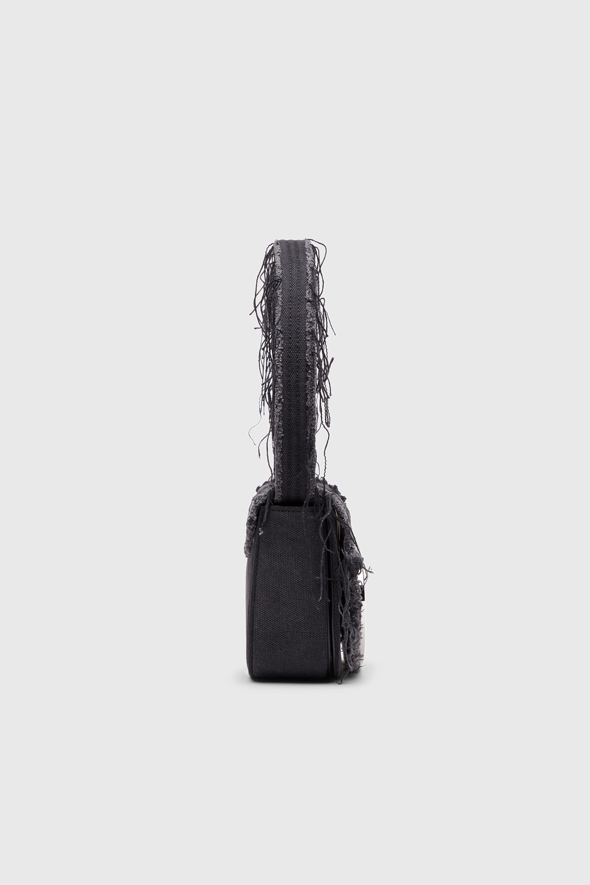 Diesel - 1DR, Woman's 1DR-Iconic shoulder bag in canvas and leather in Black - 5
