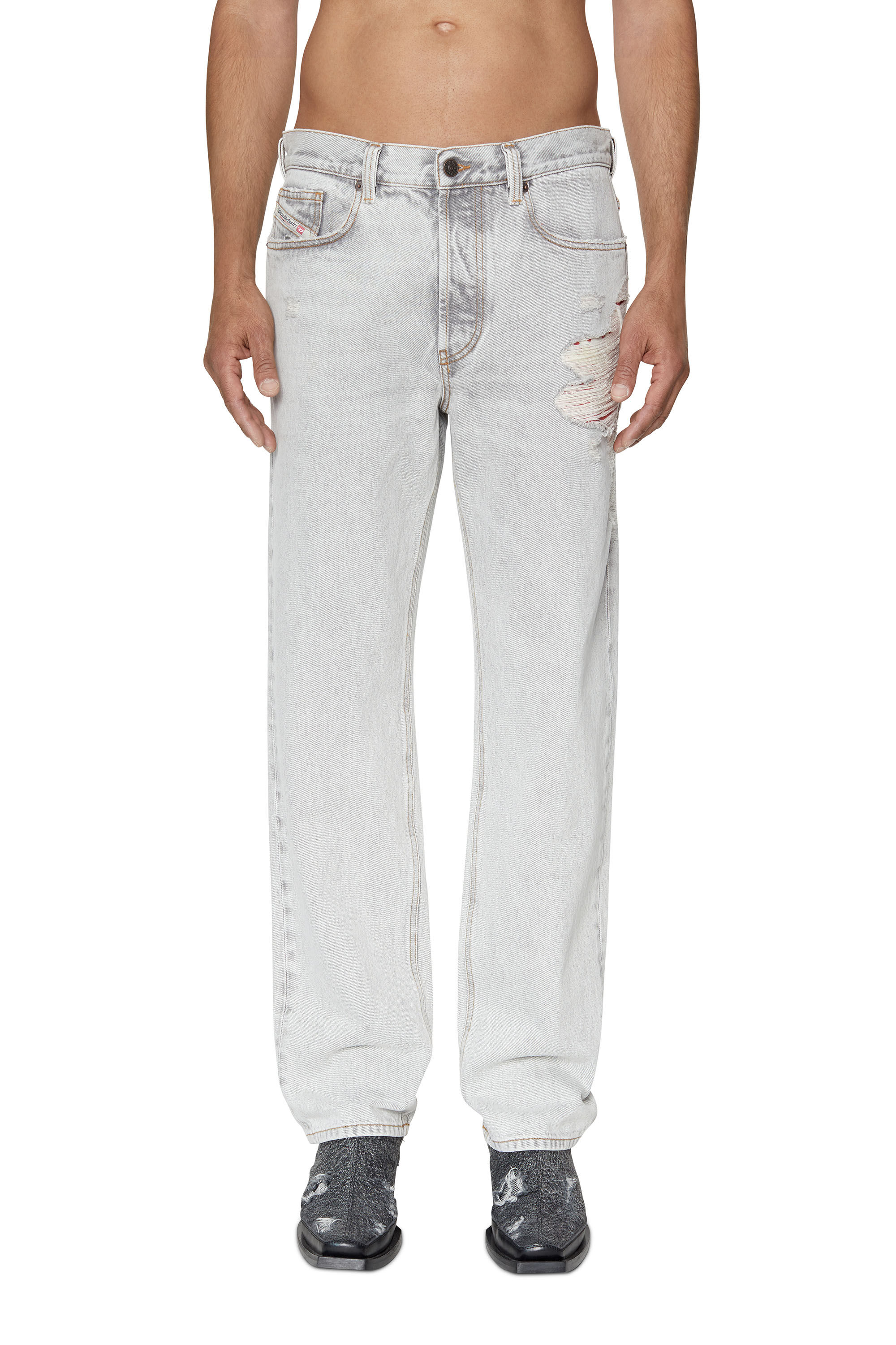 Diesel - 2010 D-Macs 007D9 Straight Jeans, Light Grey - Image 3