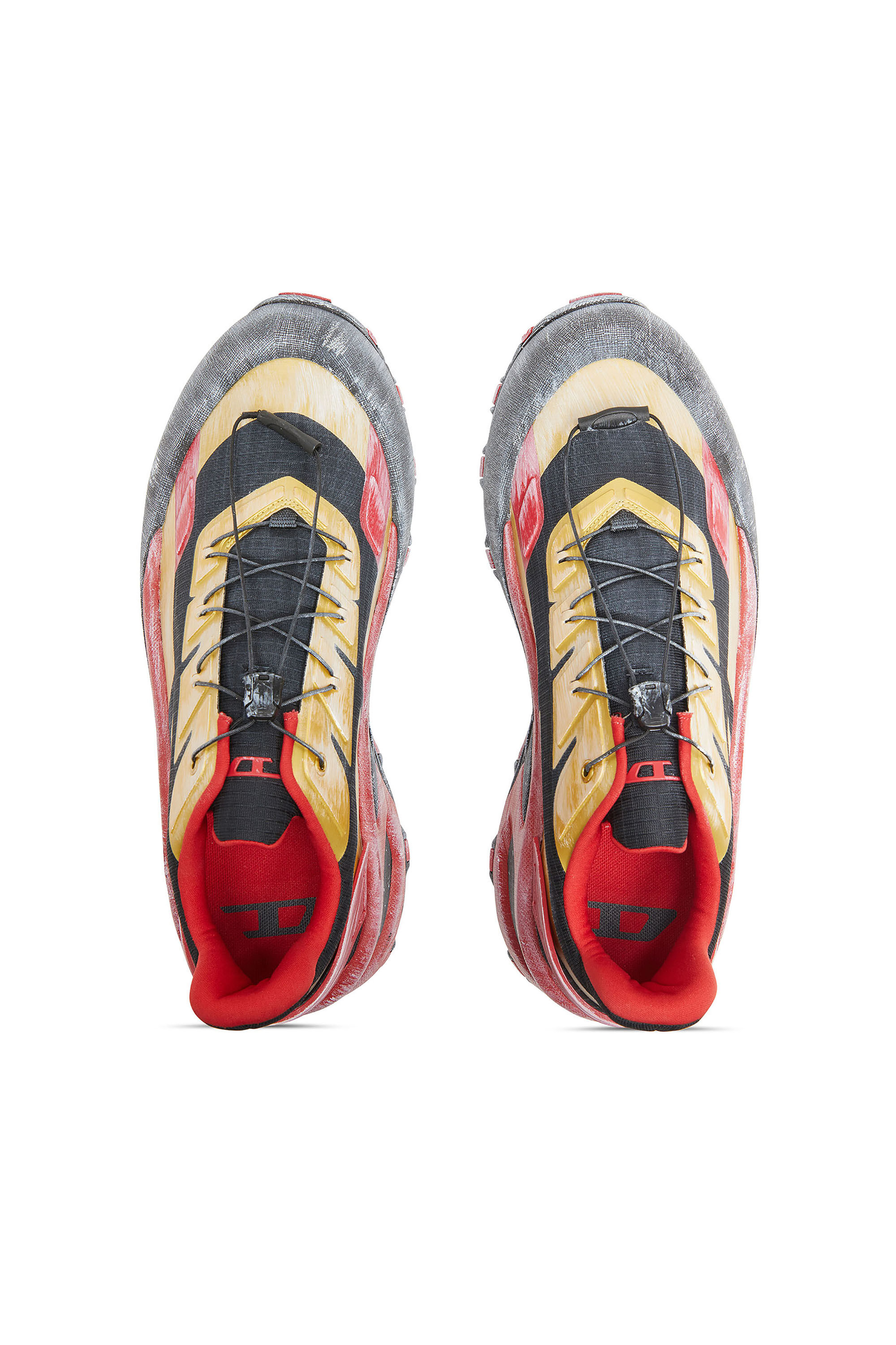 Men's D-Cage-Distressed chunky sneakers in ripstop | Multicolor