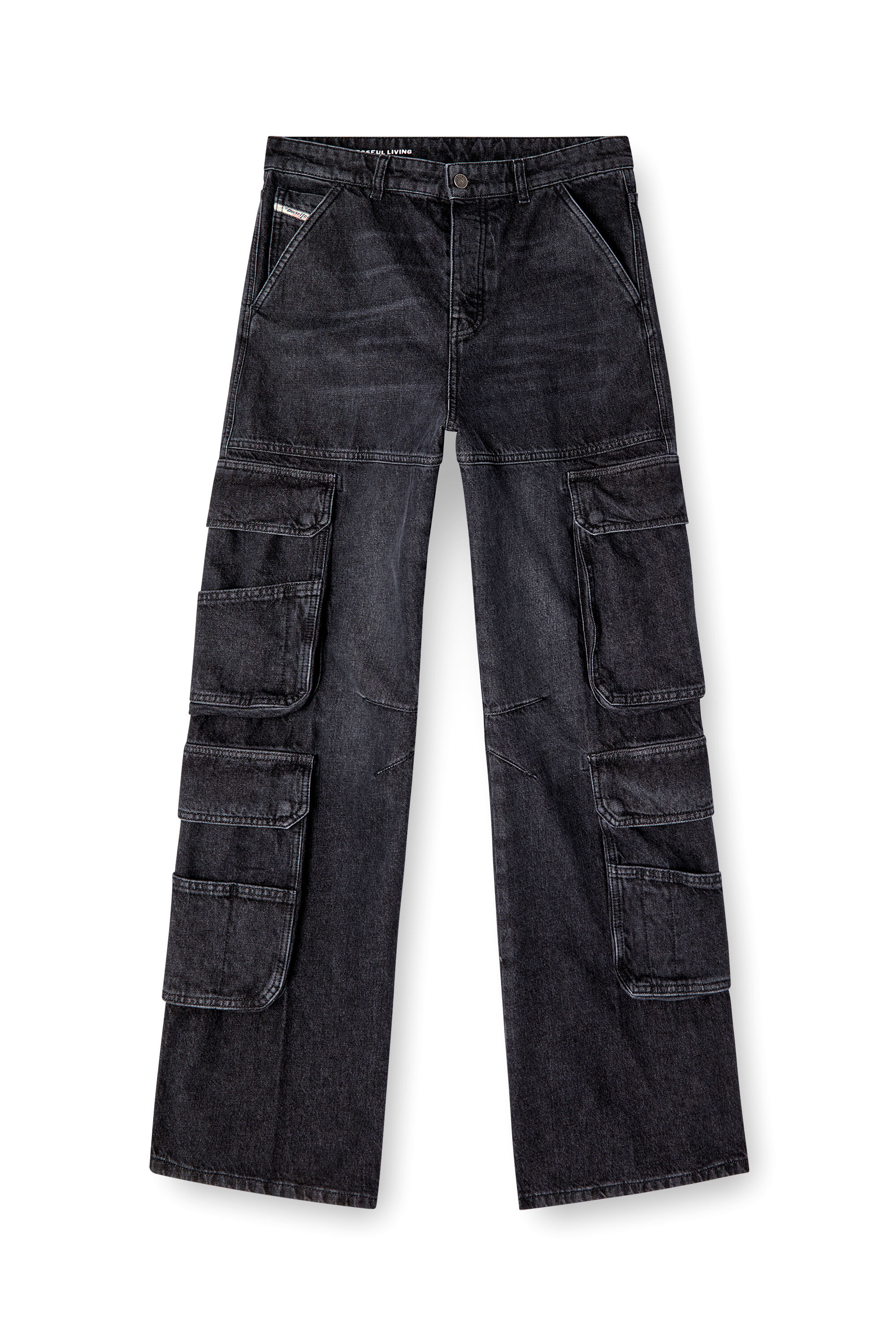 関税込◆DIESEL レディース 1996 D-SIRE コーデュロイデニム 1996 D-Sire Women: Low waist, 90's cargo Jeans, Black | Diesel