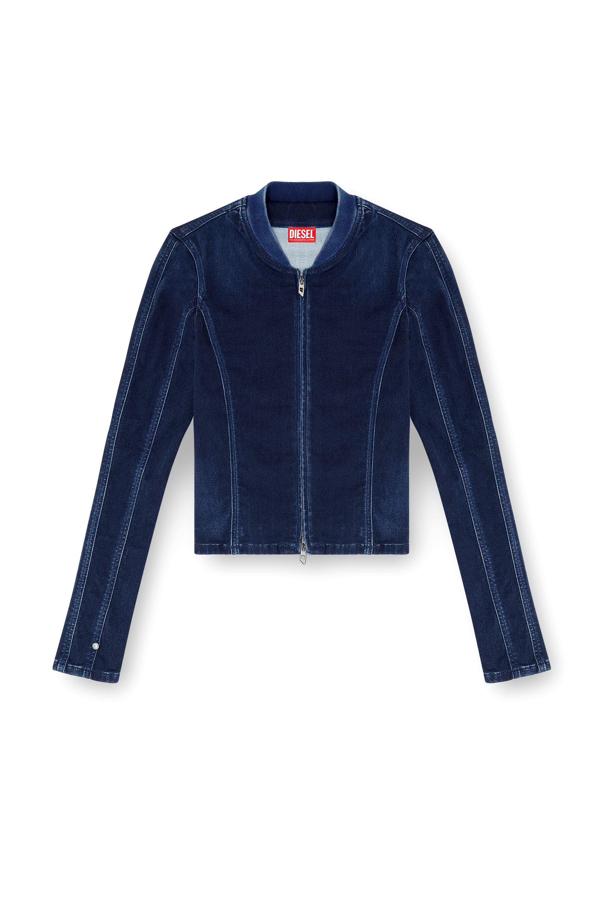 Diesel - DE-GARY-D JOGG, Woman's Cropped jacket in JoggJeans in Dark Blue - 2
