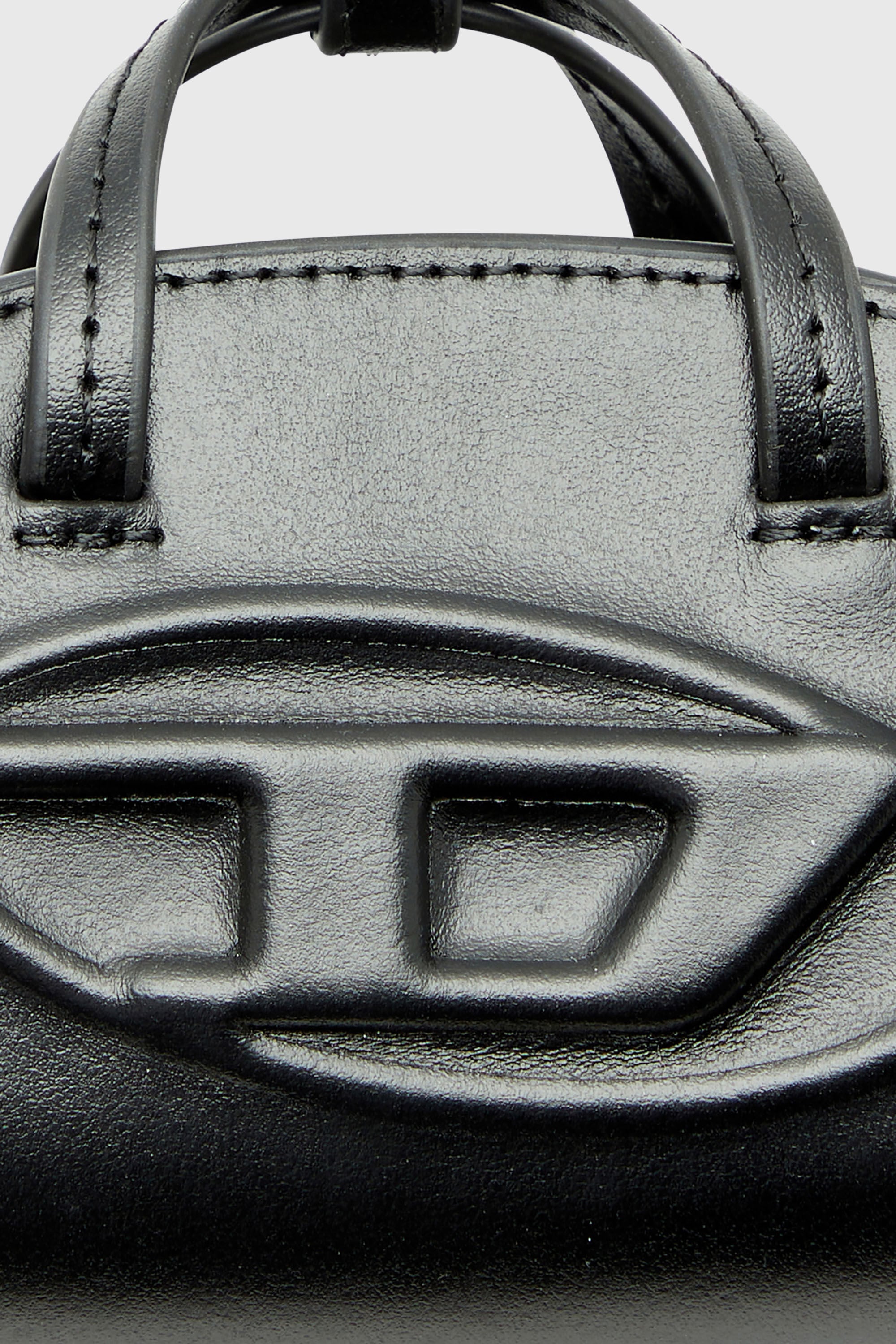 Diesel - 1DR DOME M CHARMS, Woman's Miniature bag charm in leather in Black - 3