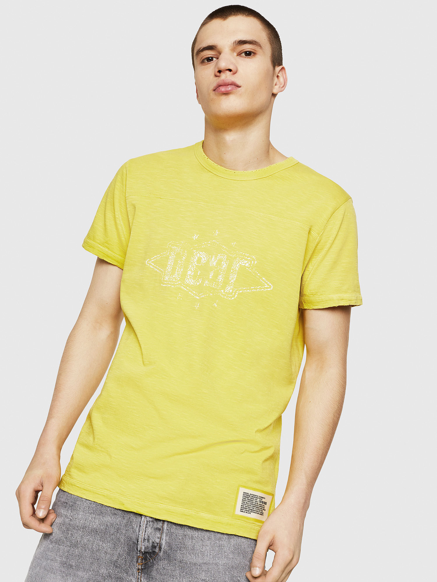 Diesel yellow t shirt clearance