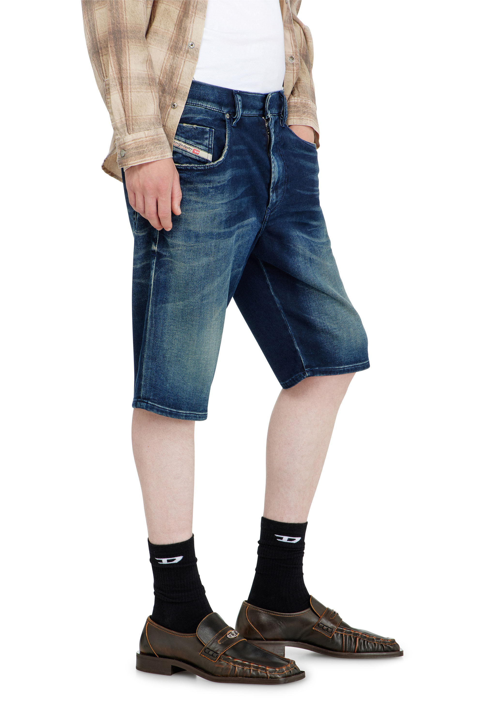 Men's Chino shorts in shaded JoggJeans | Blue | Diesel