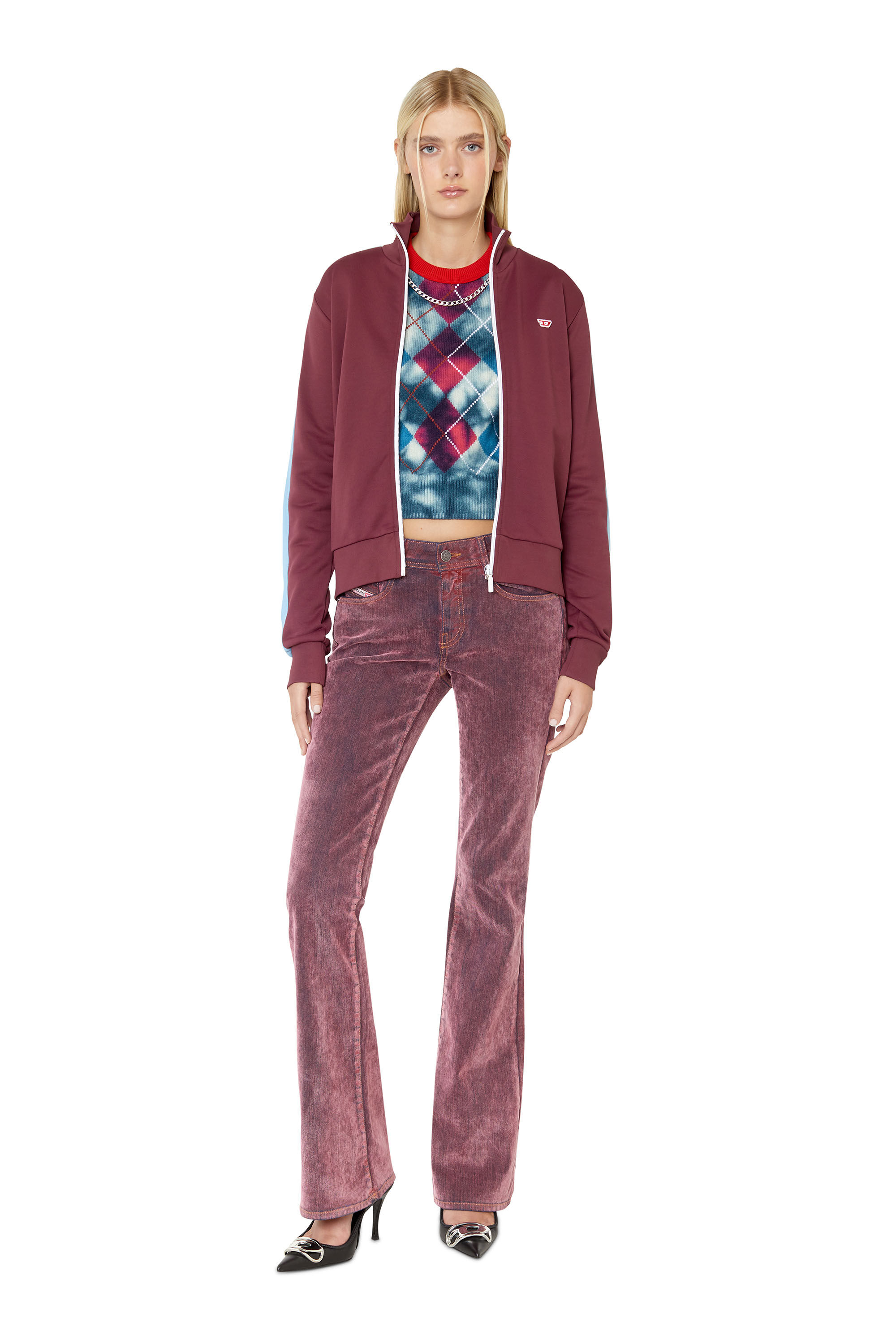 Diesel - 1969 D-EBBEY 0ELAH Bootcut and Flare Jeans, Pink - Image 1
