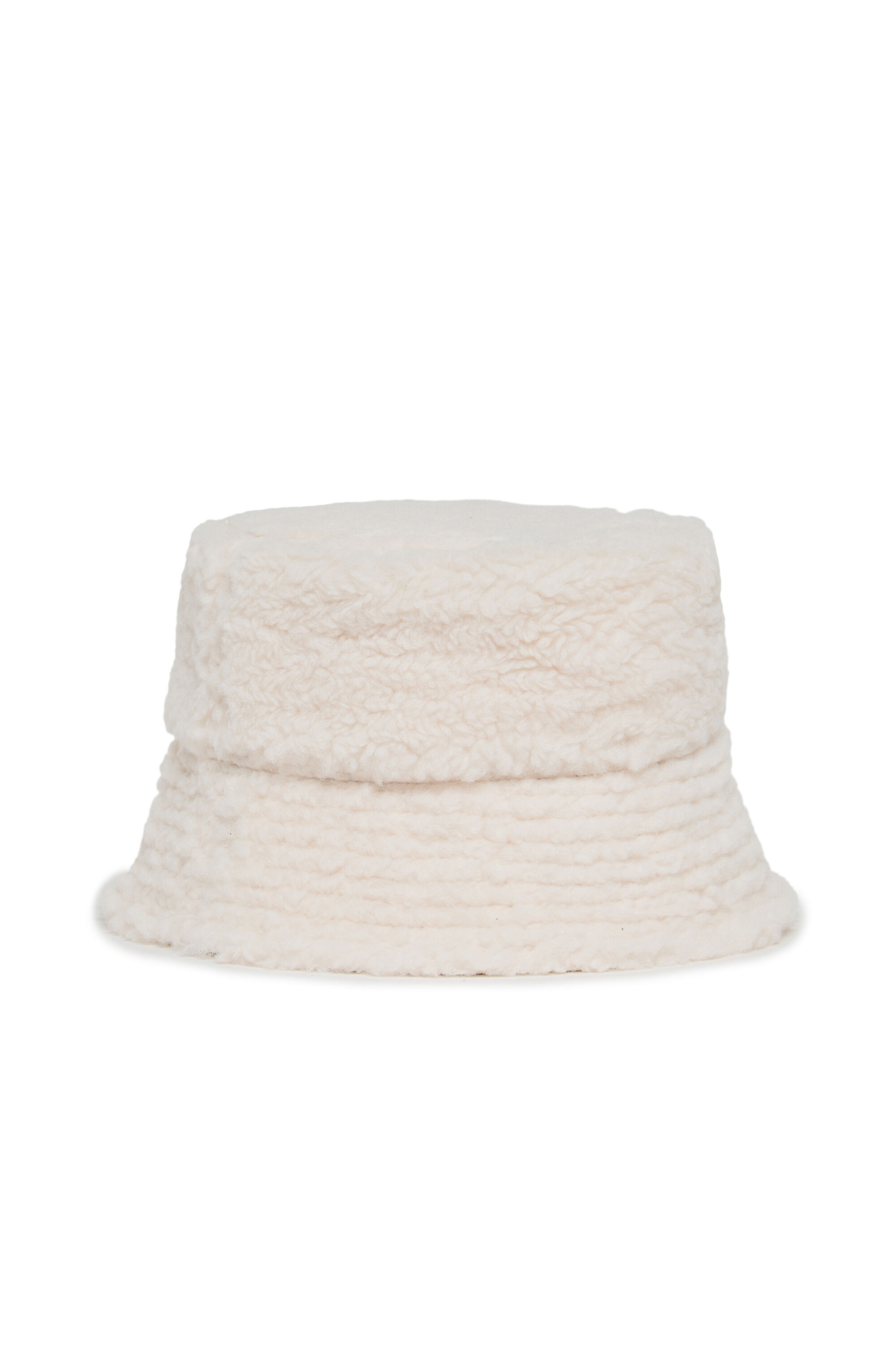 Diesel - FBONT, Unisex's Bucket hat in cosy pile fabric in White - 2