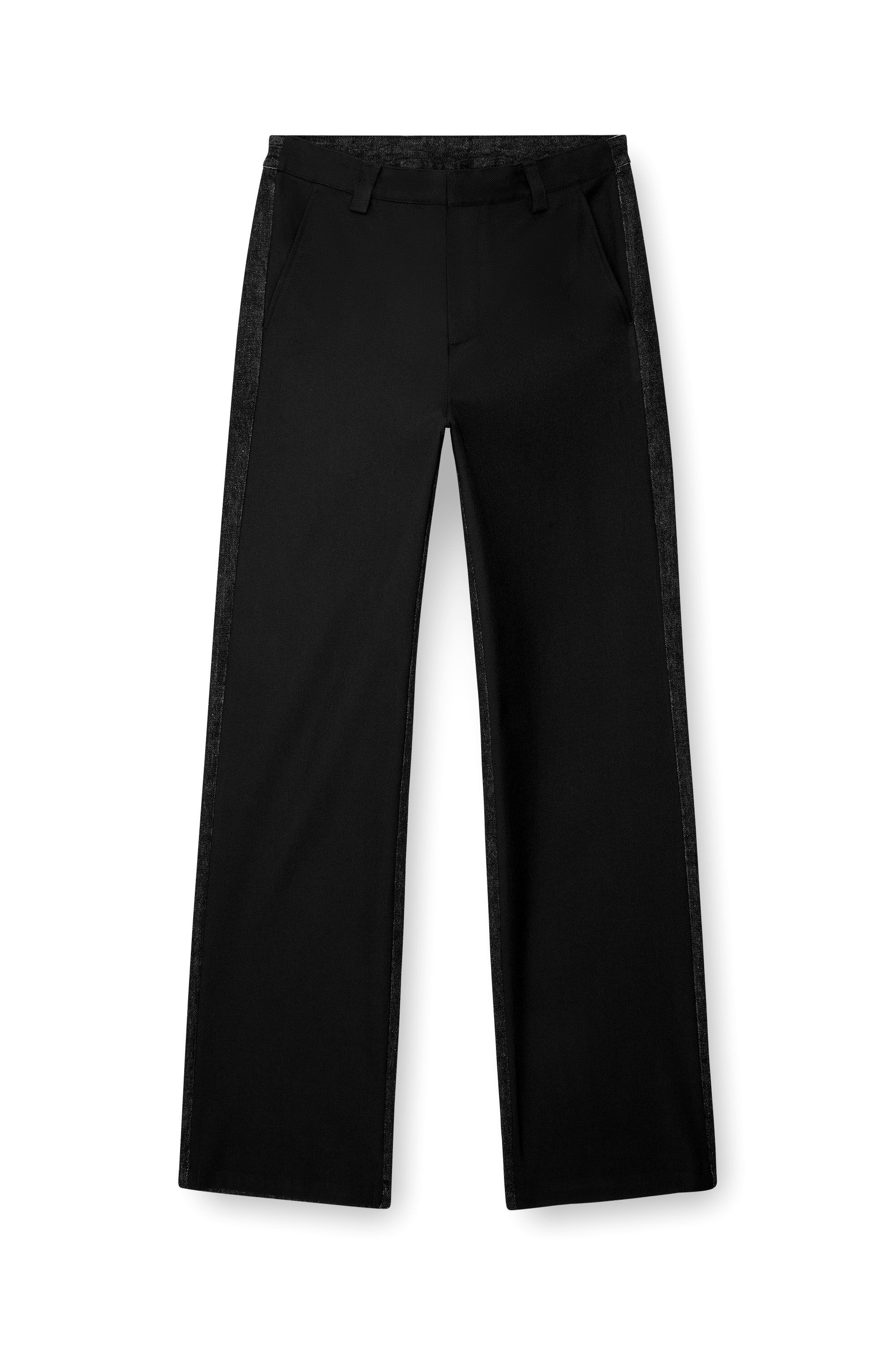 Diesel - P-WIRE-B, Man's Hybrid pants in twill and denim in Black - 2