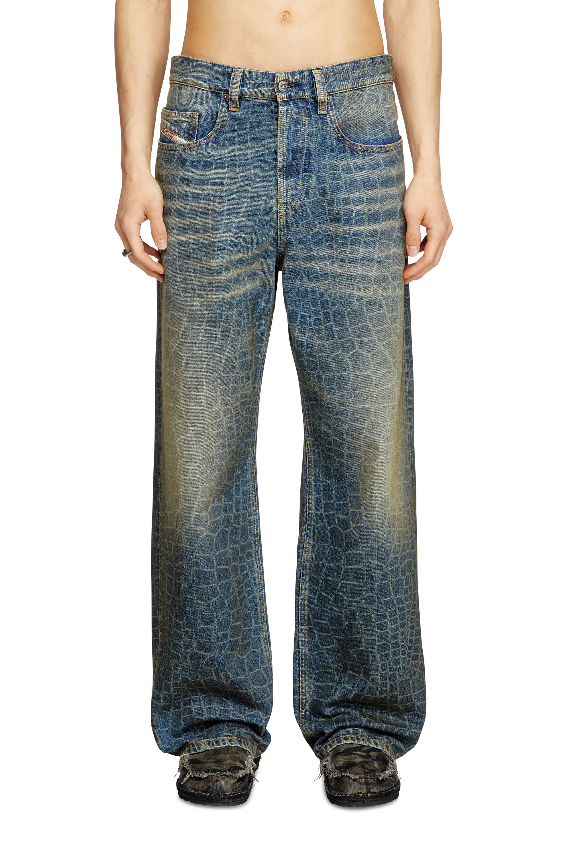 Diesel - Man's Relaxed Jeans 2001 D-Macro 007BU, Dark Blue - 3