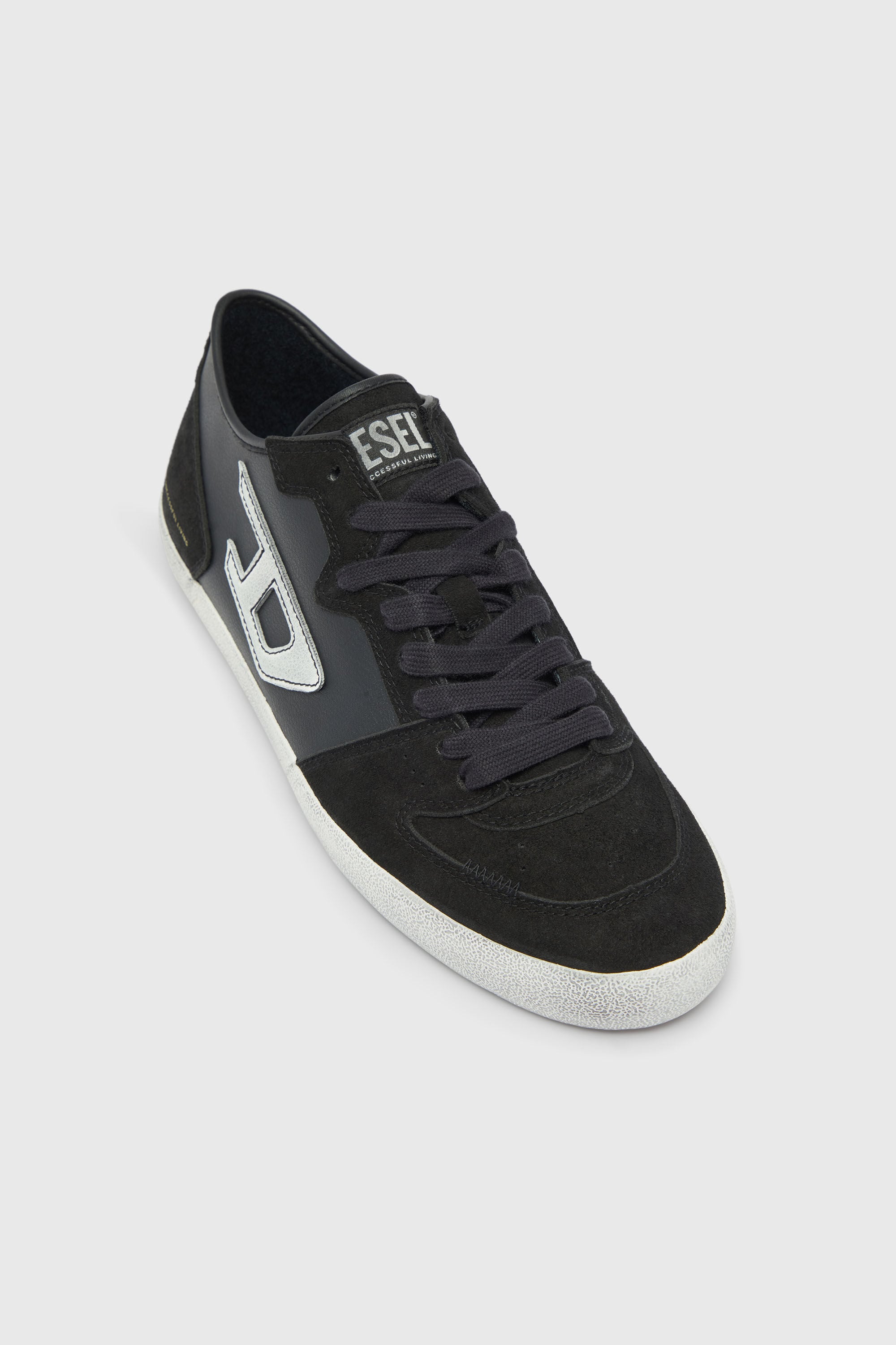 Diesel - S-LEROJI D-2 LOW, Man's S-Leroji-Panelled sneakers with D logo in null - 6
