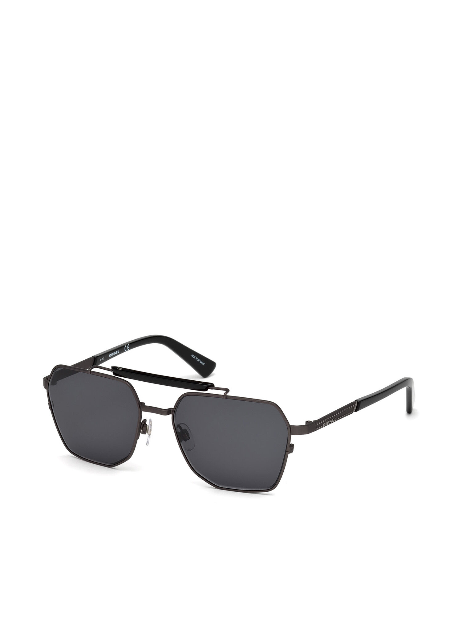 Diesel - DL0256, Man's Hexagonal shape eyewear in Black - 2