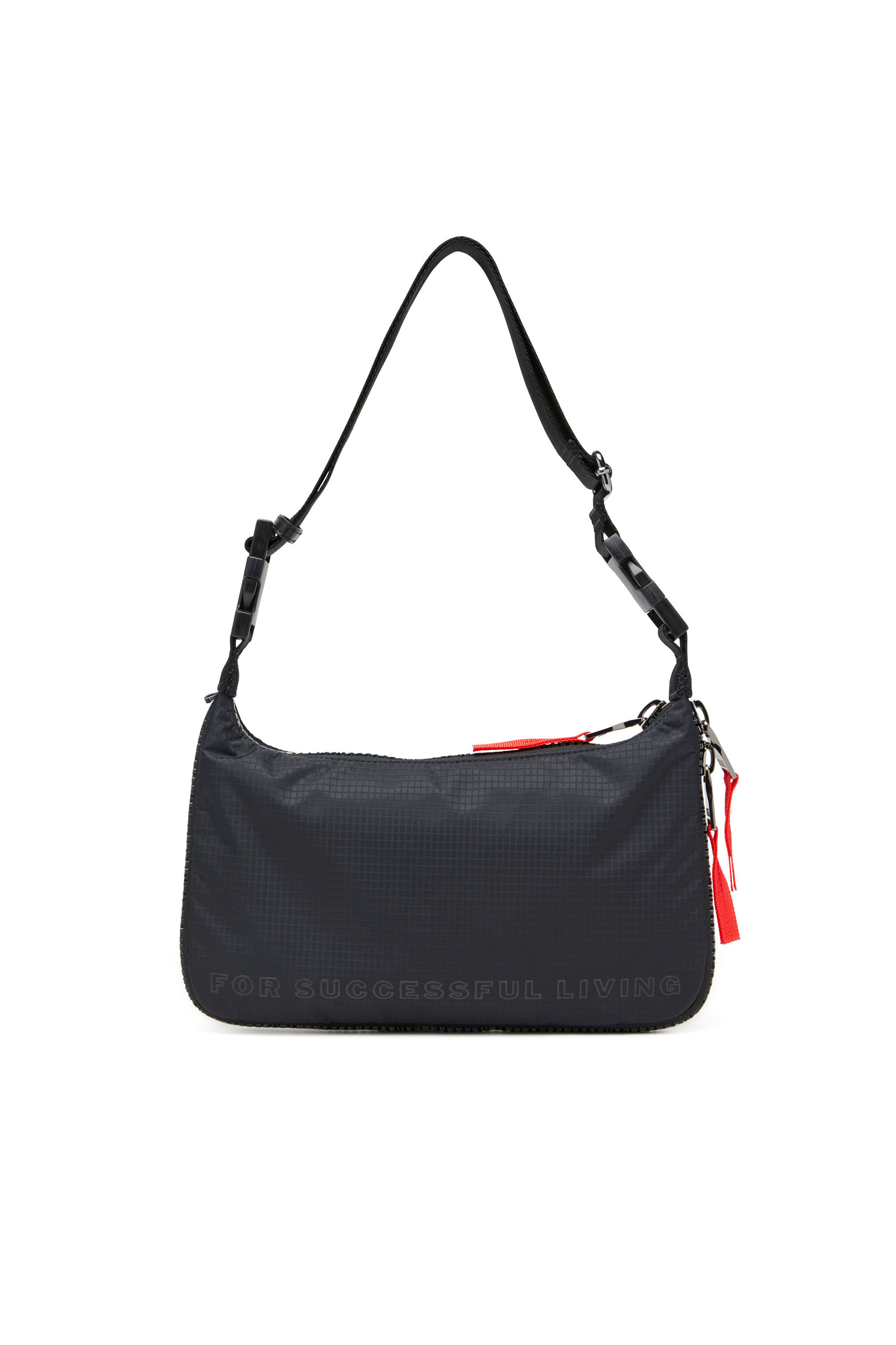 【DIESEL】Zip-D Crossbody Bag X Men's Zip-D-Sling bag in check-jacquard shell | Black | Diesel