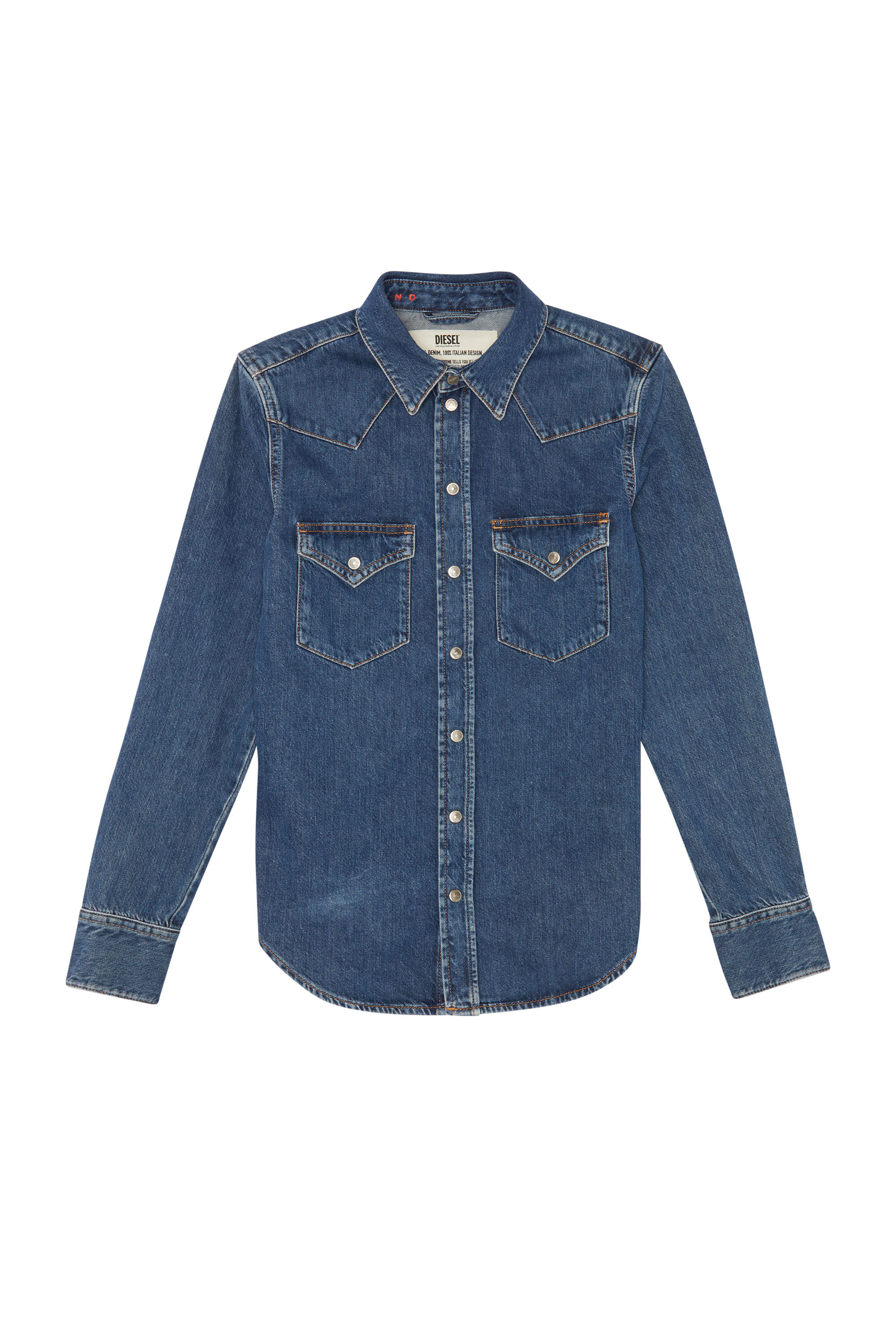 Diesel - DE-RINGY, Woman's Diesel Woman - Denim Shirts Medium blue in Medium blue - 1
