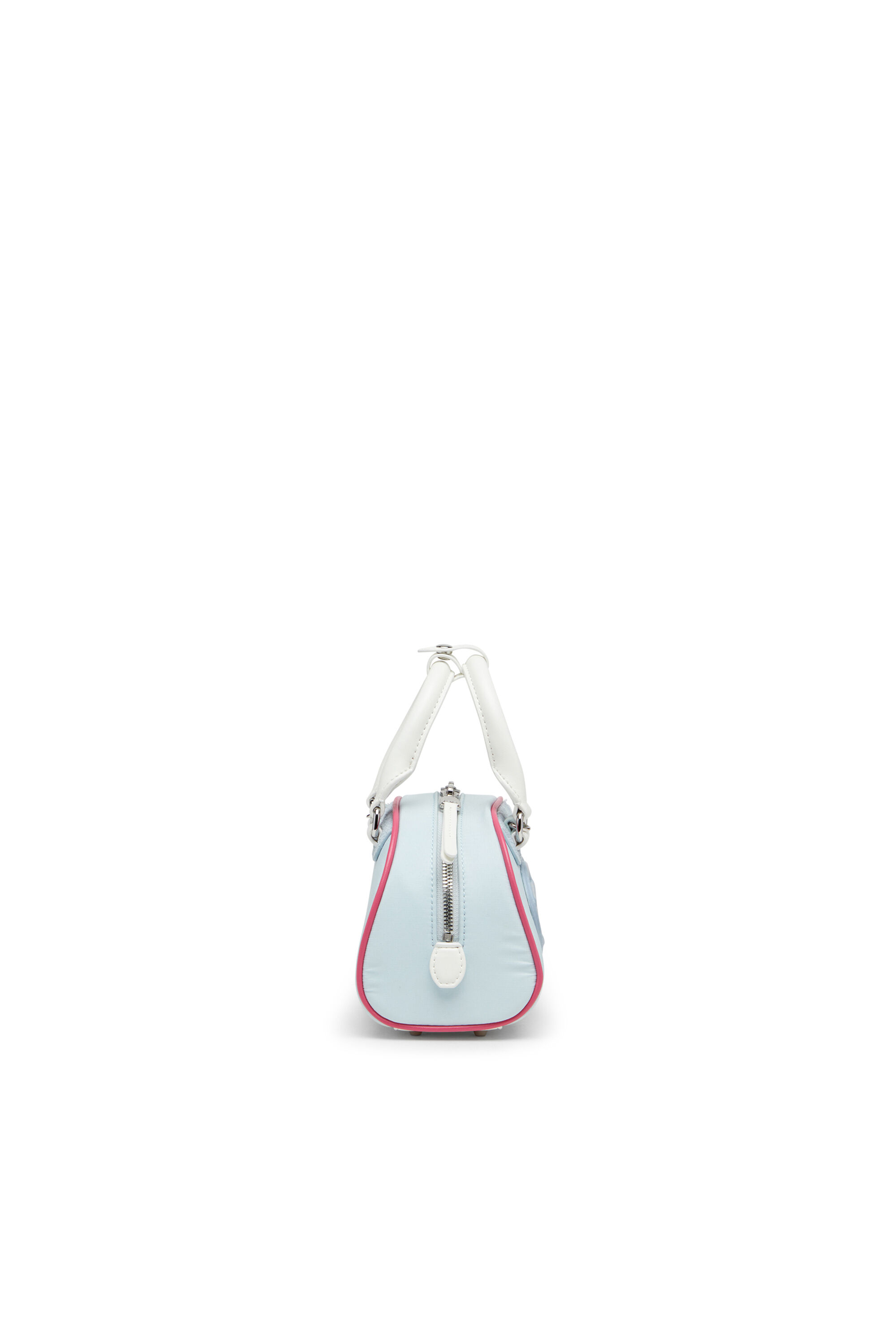 Diesel - 1DR DOME CROSSBODY, Woman's Colour-block mini bowling bag in Light Blue - 4
