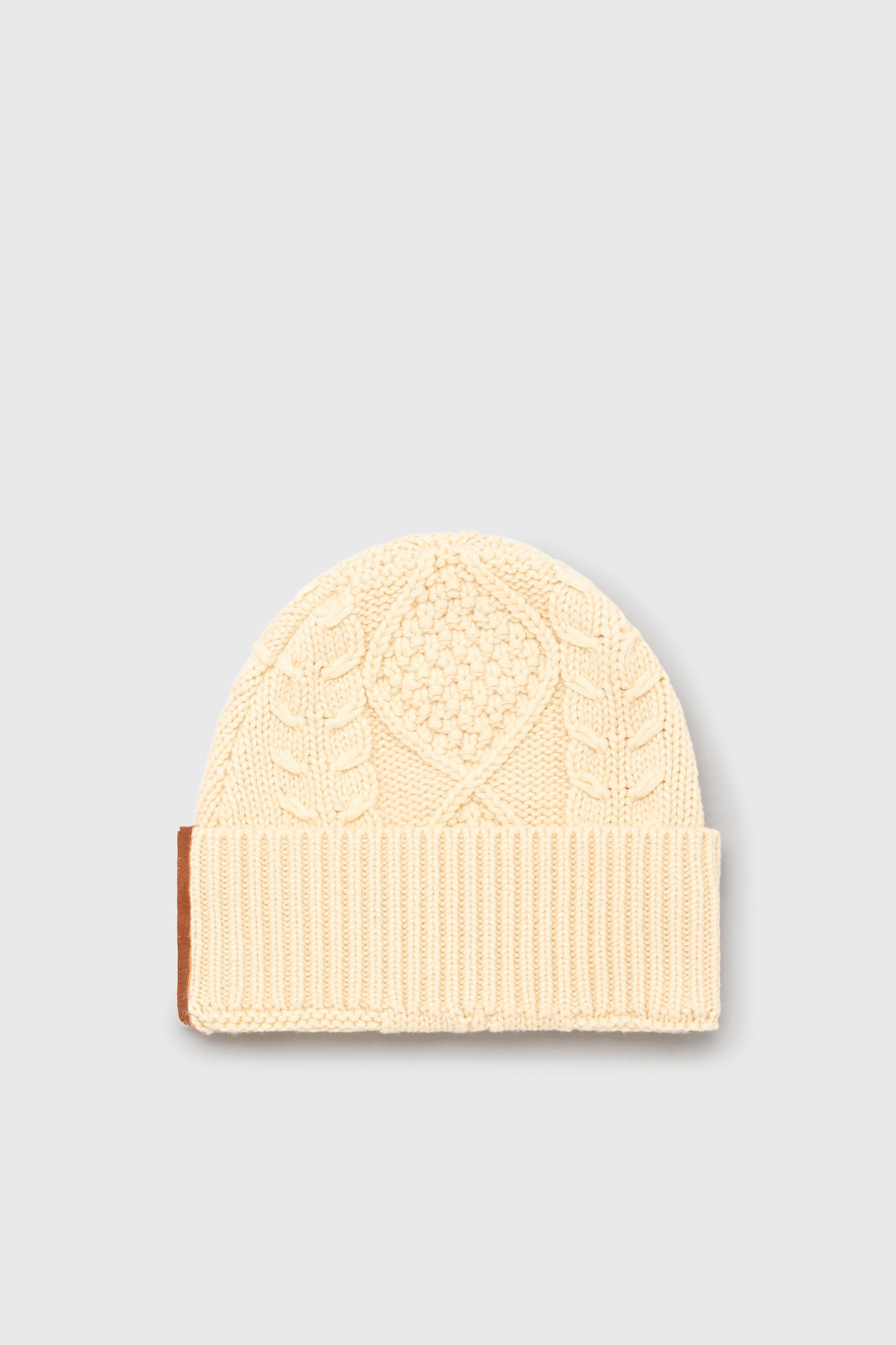 Diesel - K-INTELLO, Unisex's Cable-knit beanie in wool and cotton in White - 2