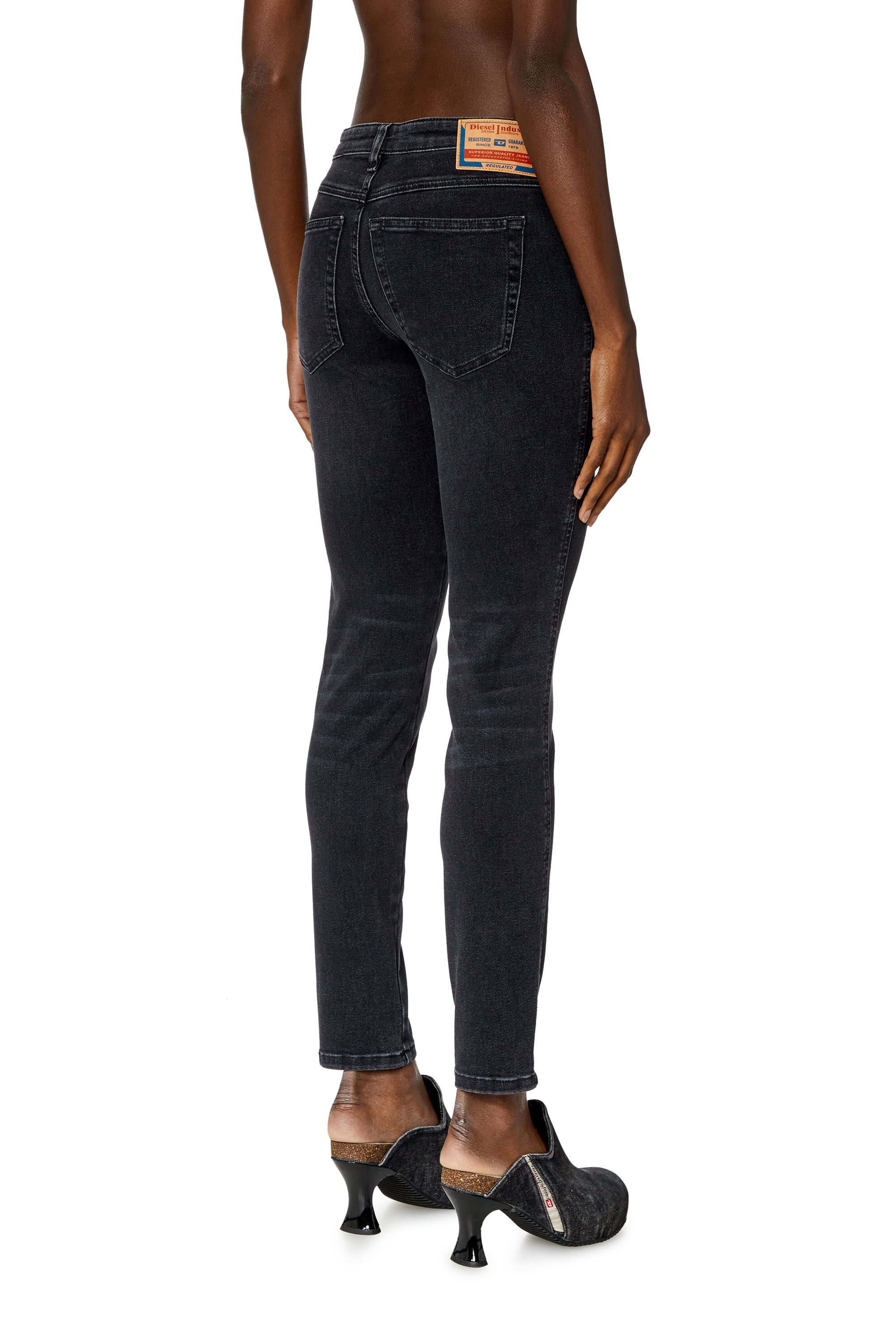 Diesel - Skinny Jeans 2015 Babhila 0PFAS, Black/Dark grey - Image 4