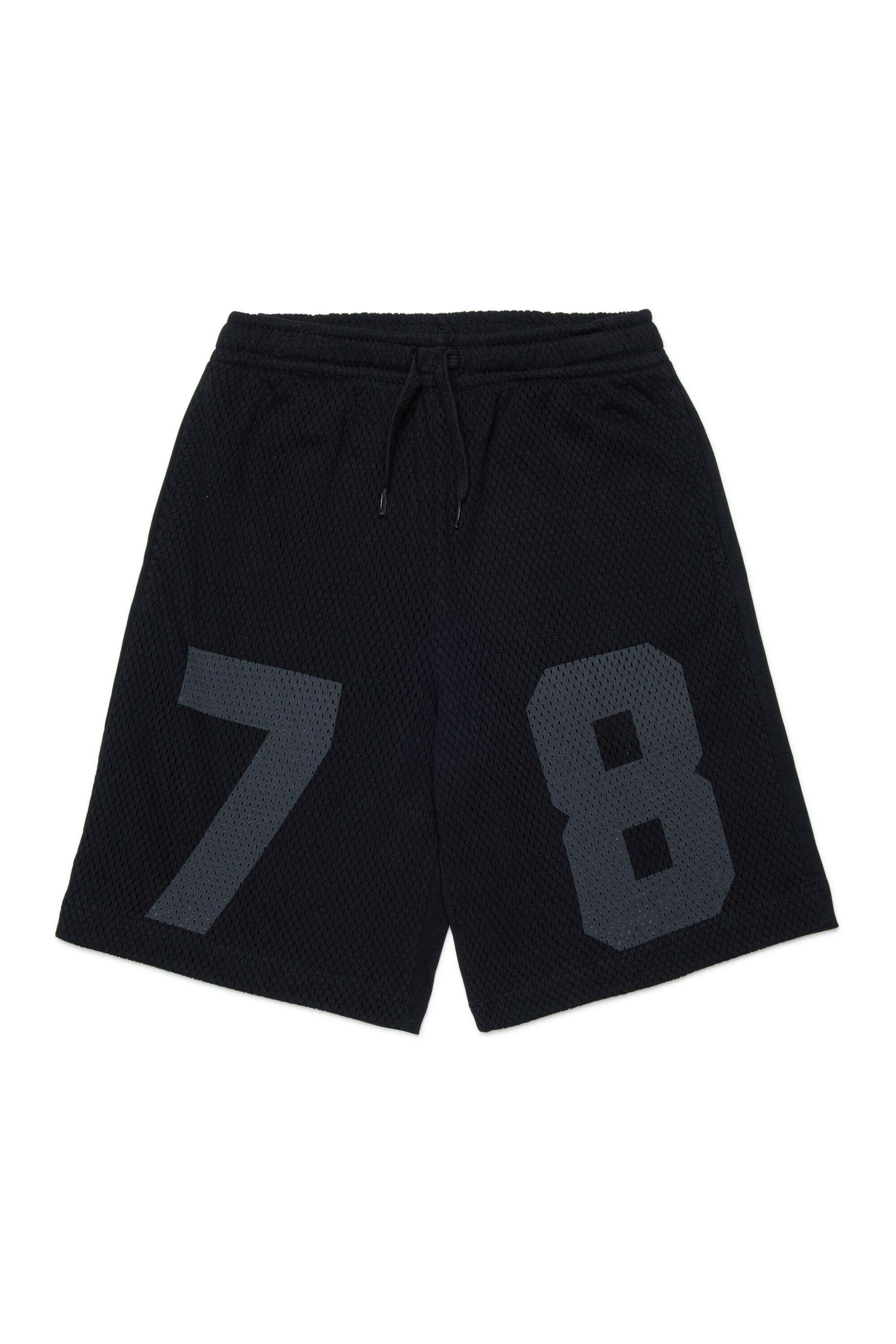 Diesel - PMESH, Man's Bermuda shorts in cotton mesh in Black - 1