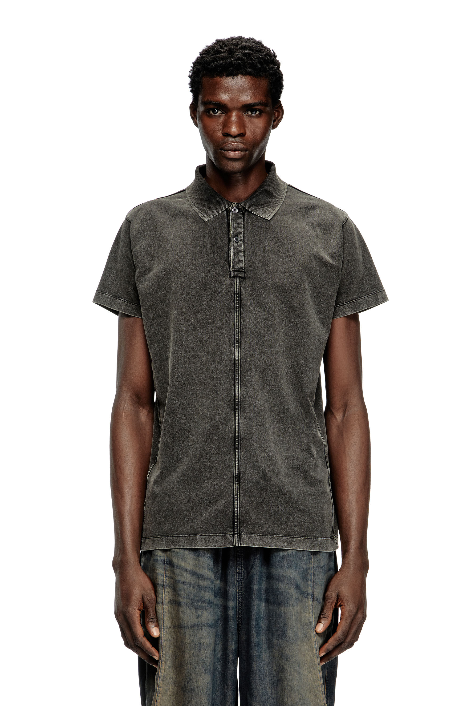 【未使用タグ無し】DEMYLEE_Knit polo shirt Billie Cotton Cashmere Polo Top