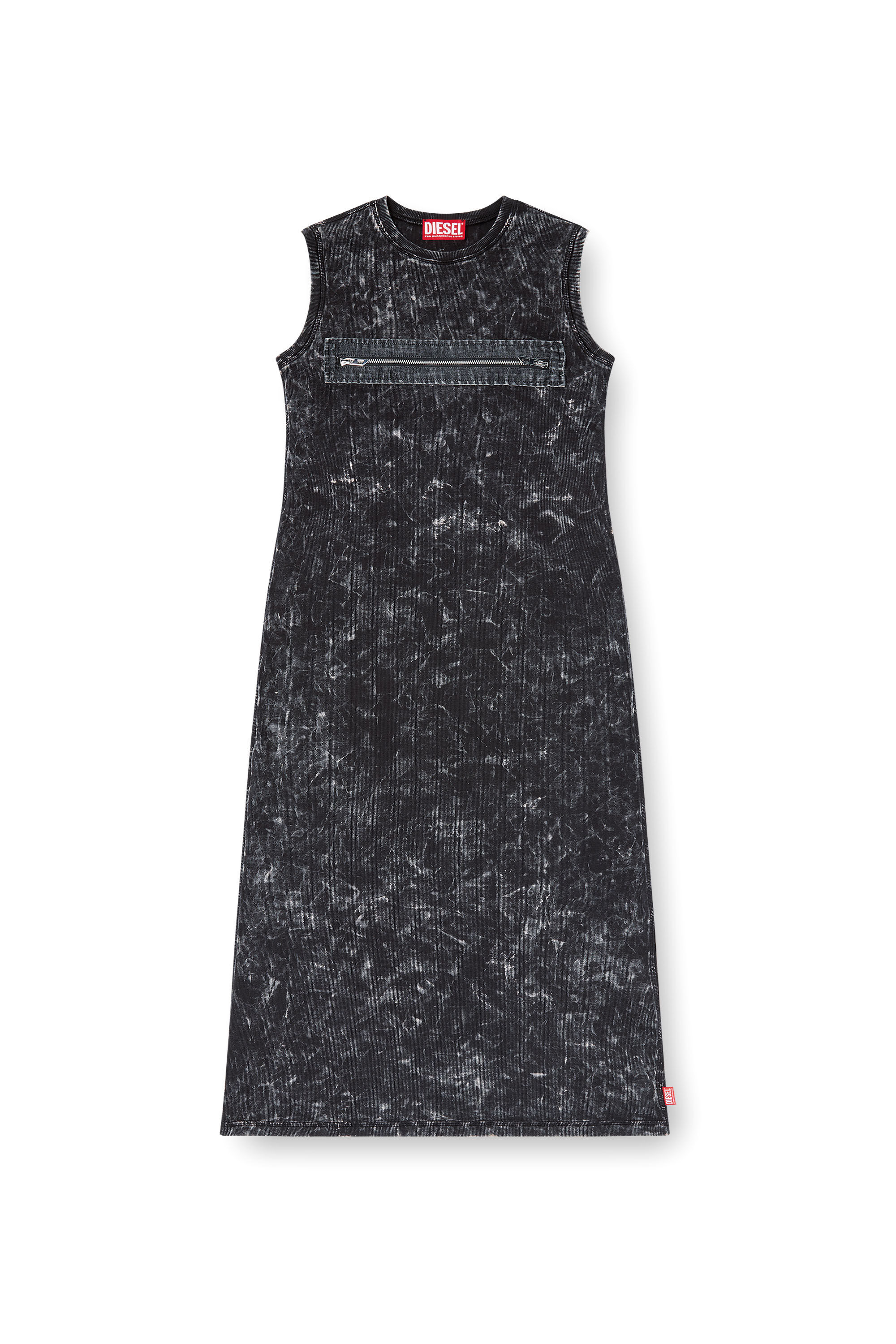 Diesel - D-PRA, Woman's Sleeveless dress with zip detail in Black - 2