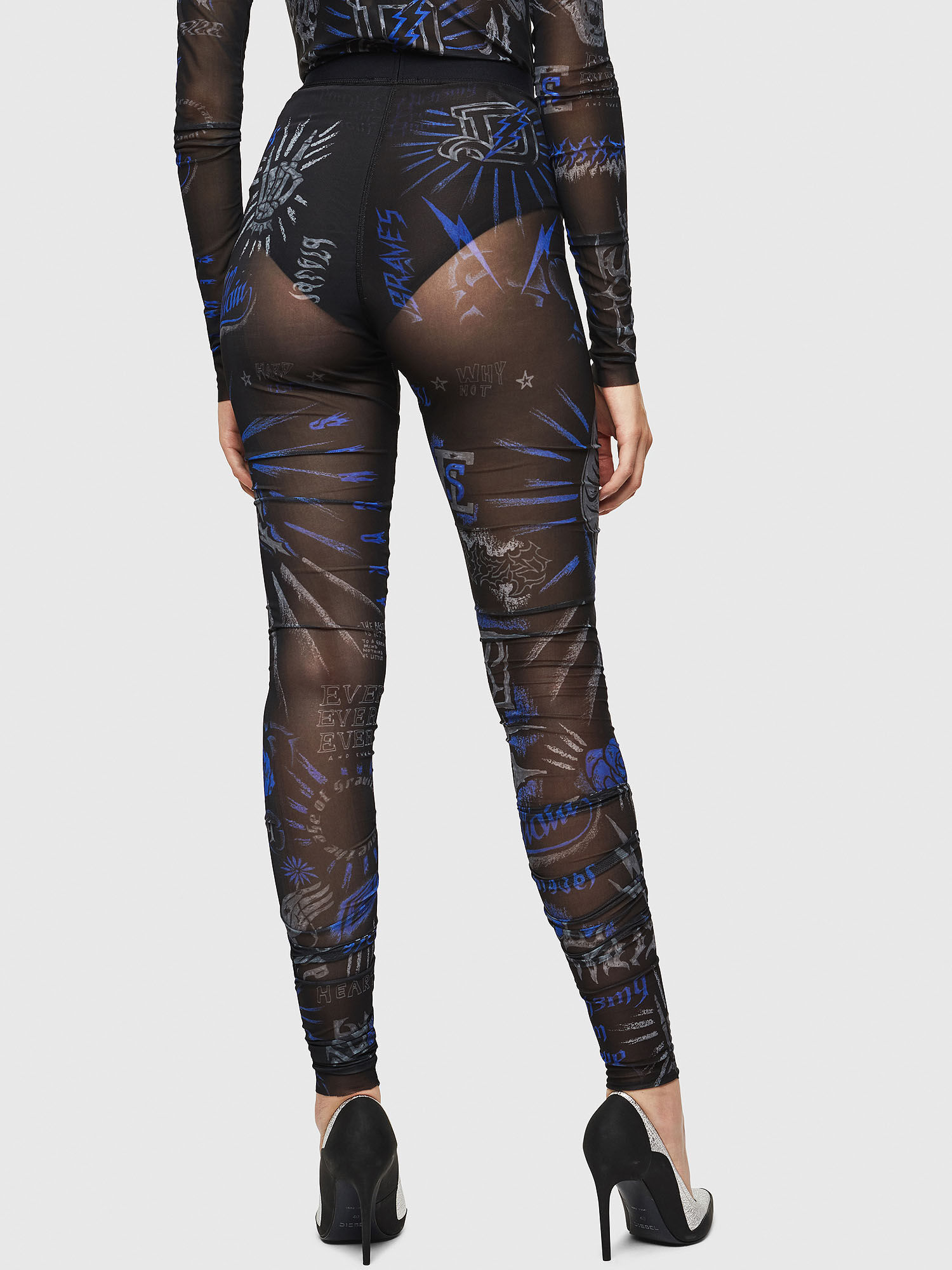 Diesel mesh leggings clearance