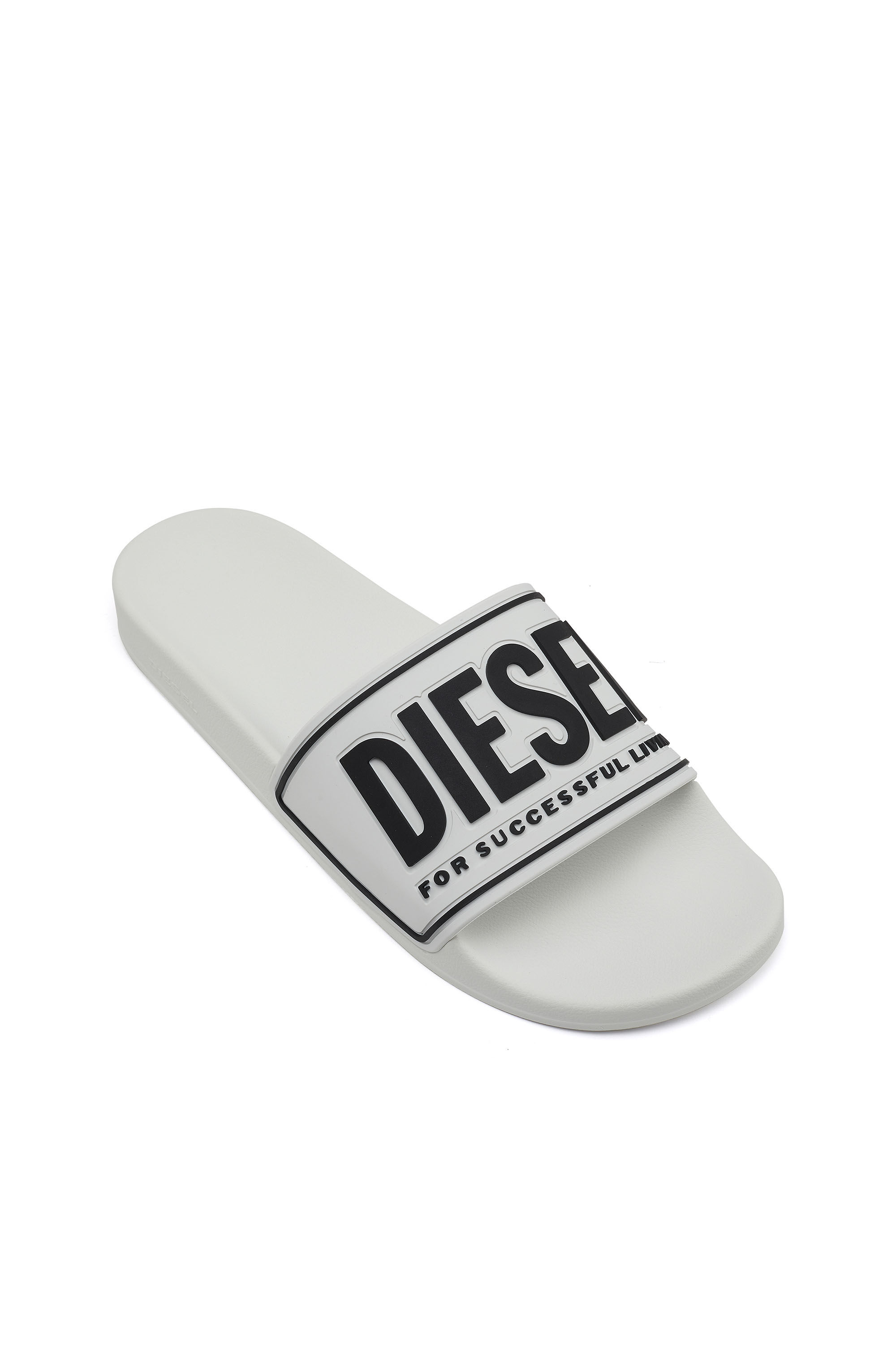 ★DIESEL★ SA Mayemi Slide White Y02801P4441H8327 Diesel's rubber slides for Man | Diesel SA-MAYEMI CC