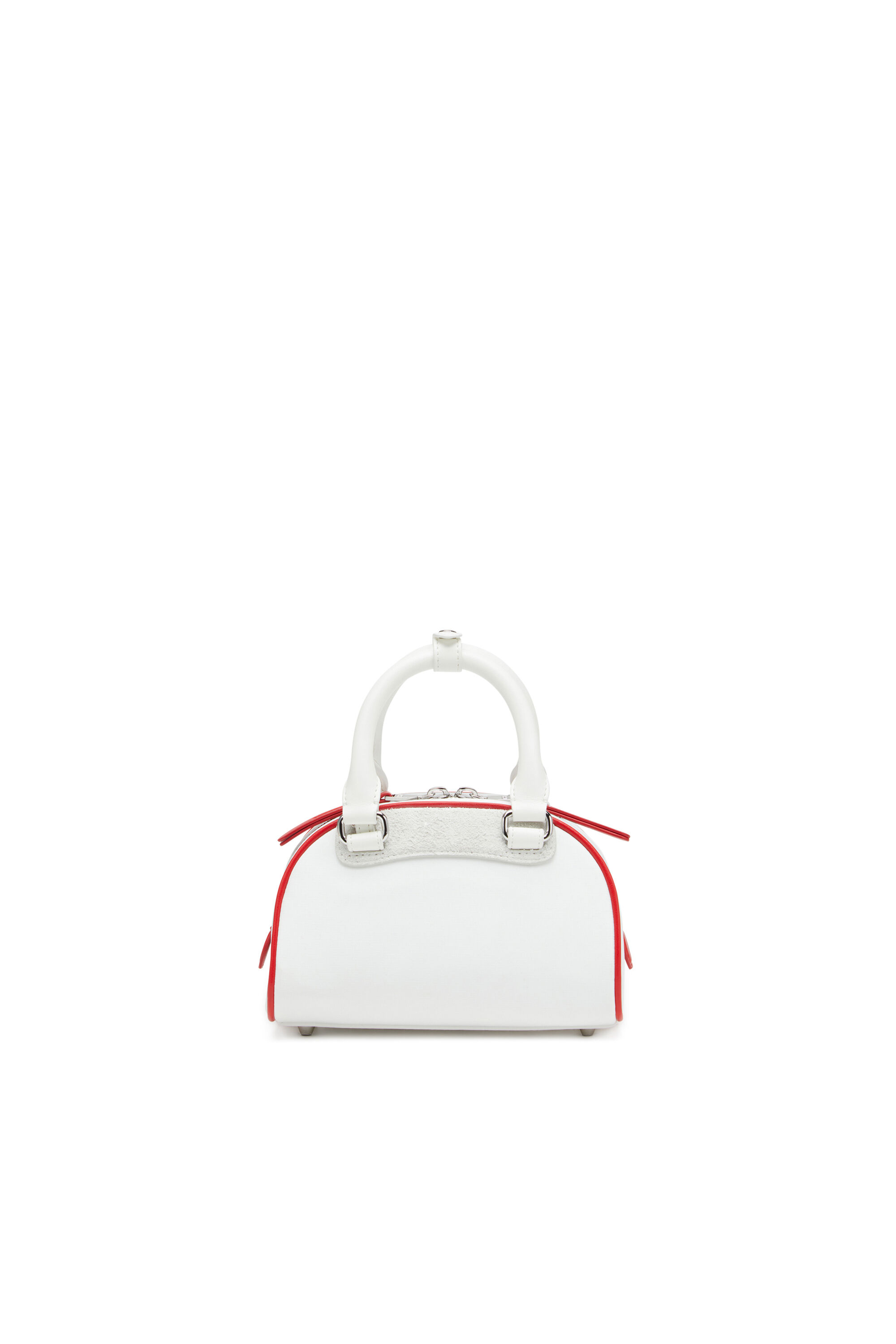 Diesel - 1DR DOME CROSSBODY, Woman's Colour-block mini bowling bag in White - 3