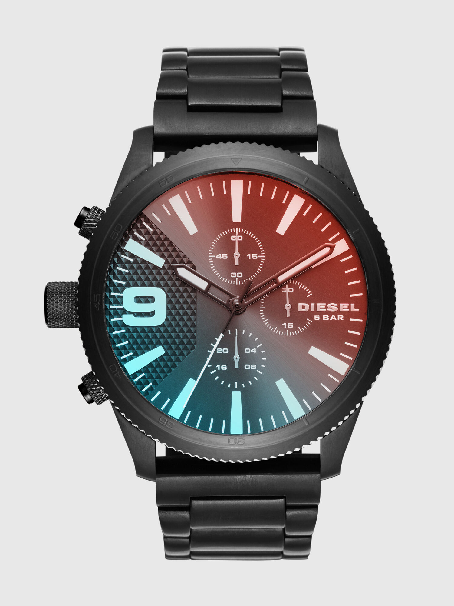 DZ4447 Man Rasp Chrono watch with black ip case 50 mm Diesel