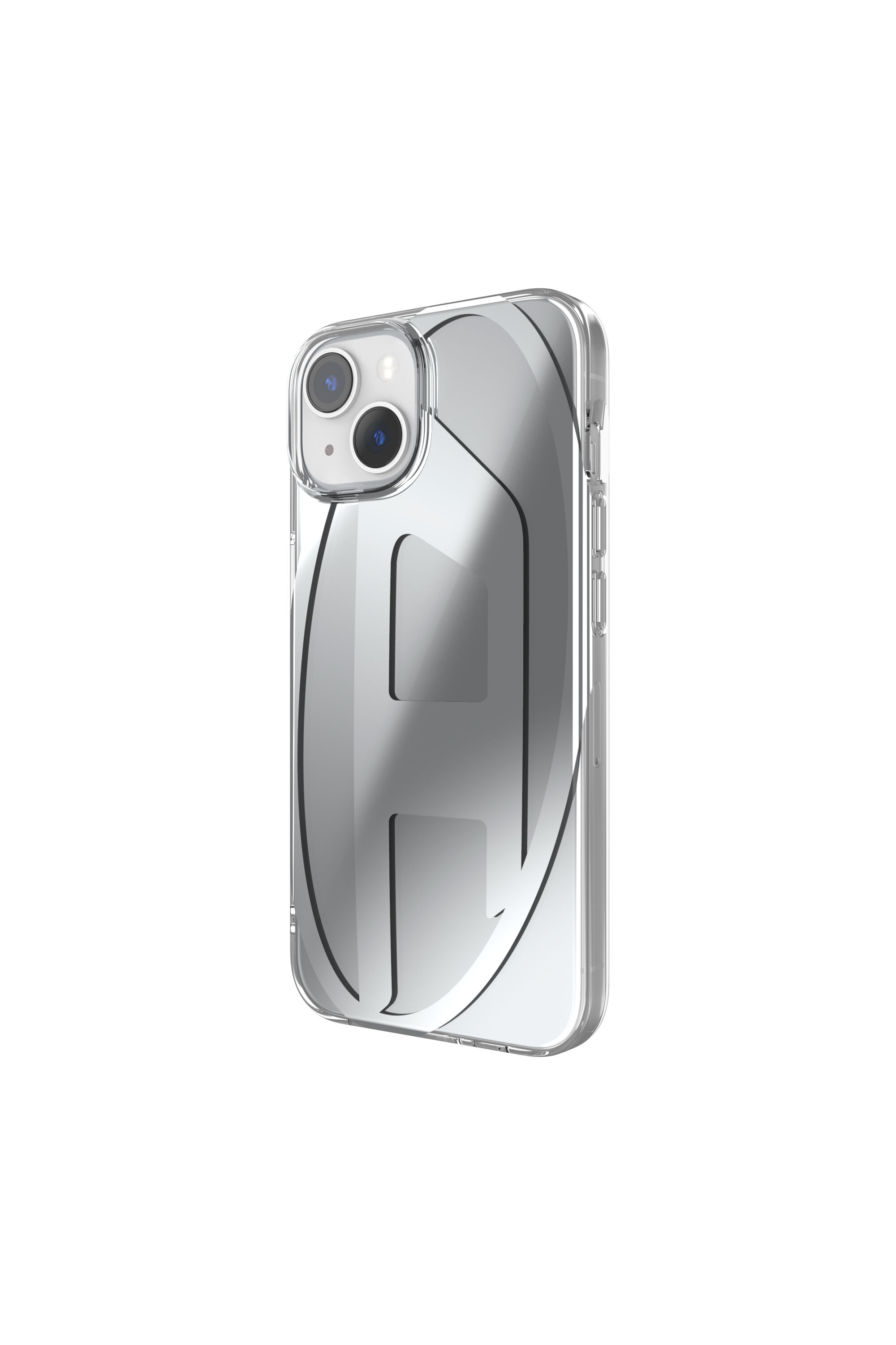 Diesel - 54094 MOULDED CASE, Unisex Oval D case iPhone 13/iPhone 14 in Silver - Image 4