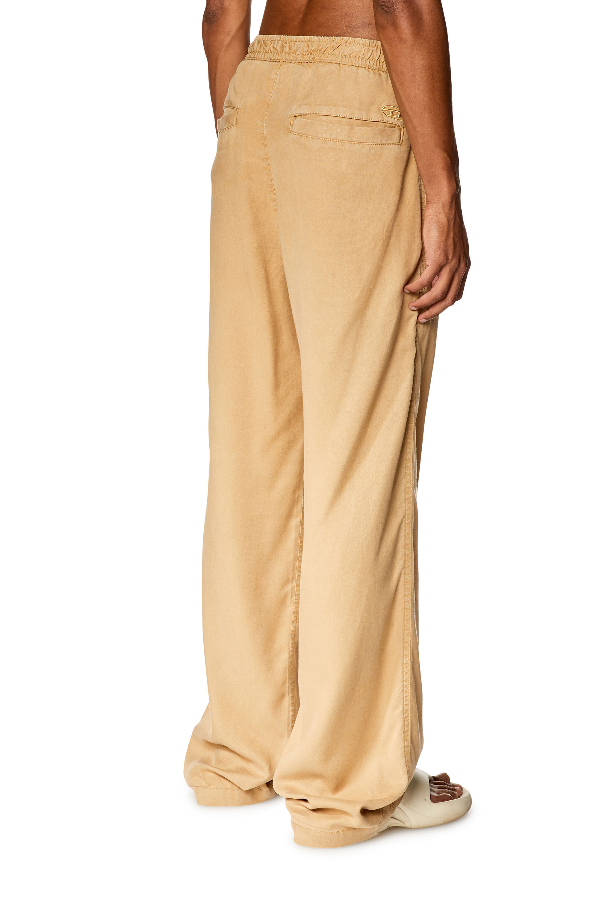 Diesel - P-GOLD-SPORT, Man's Fluid pants in twill in Beige - 4