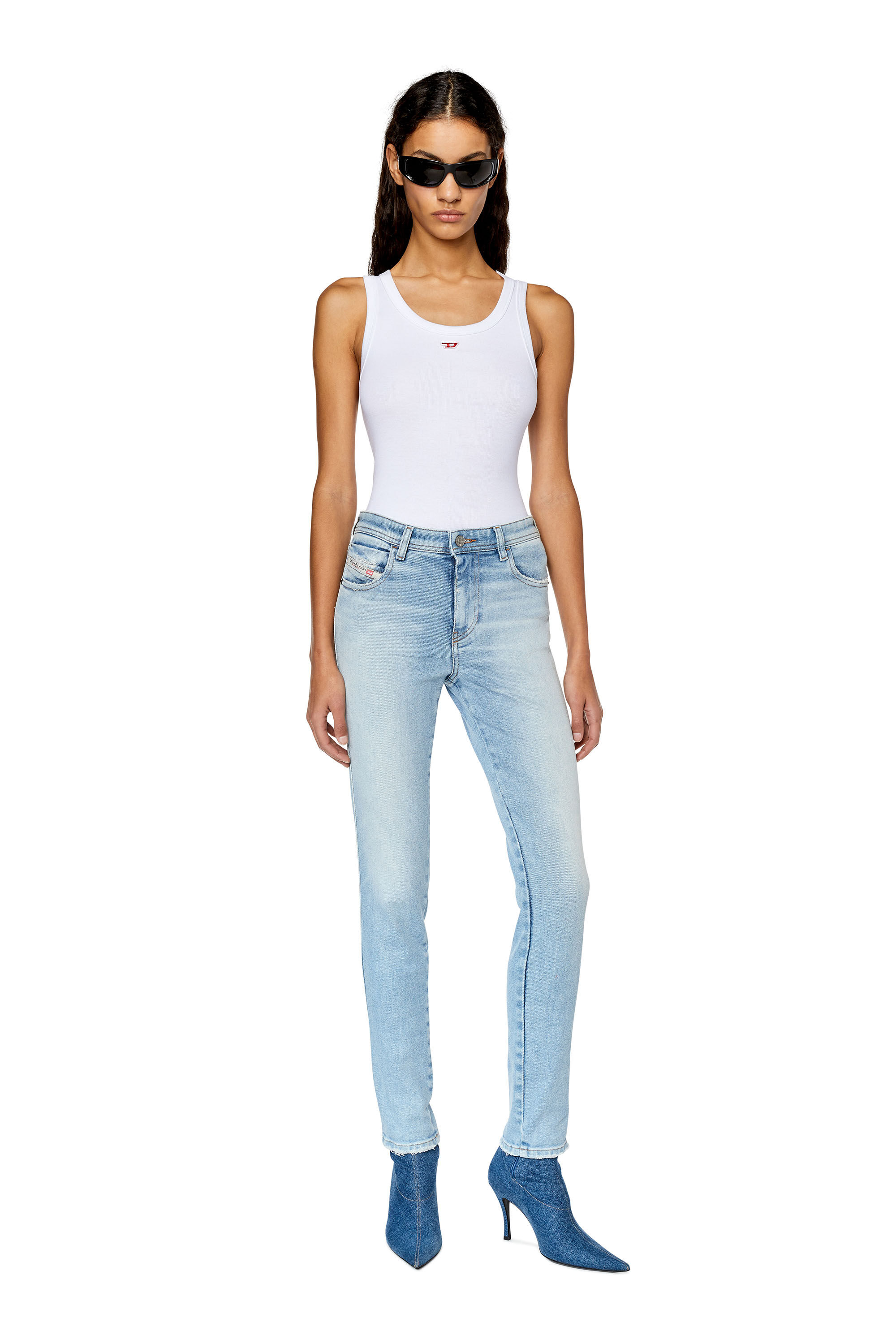 Diesel - Skinny Jeans 2015 Babhila 09E90, Light Blue - Image 1