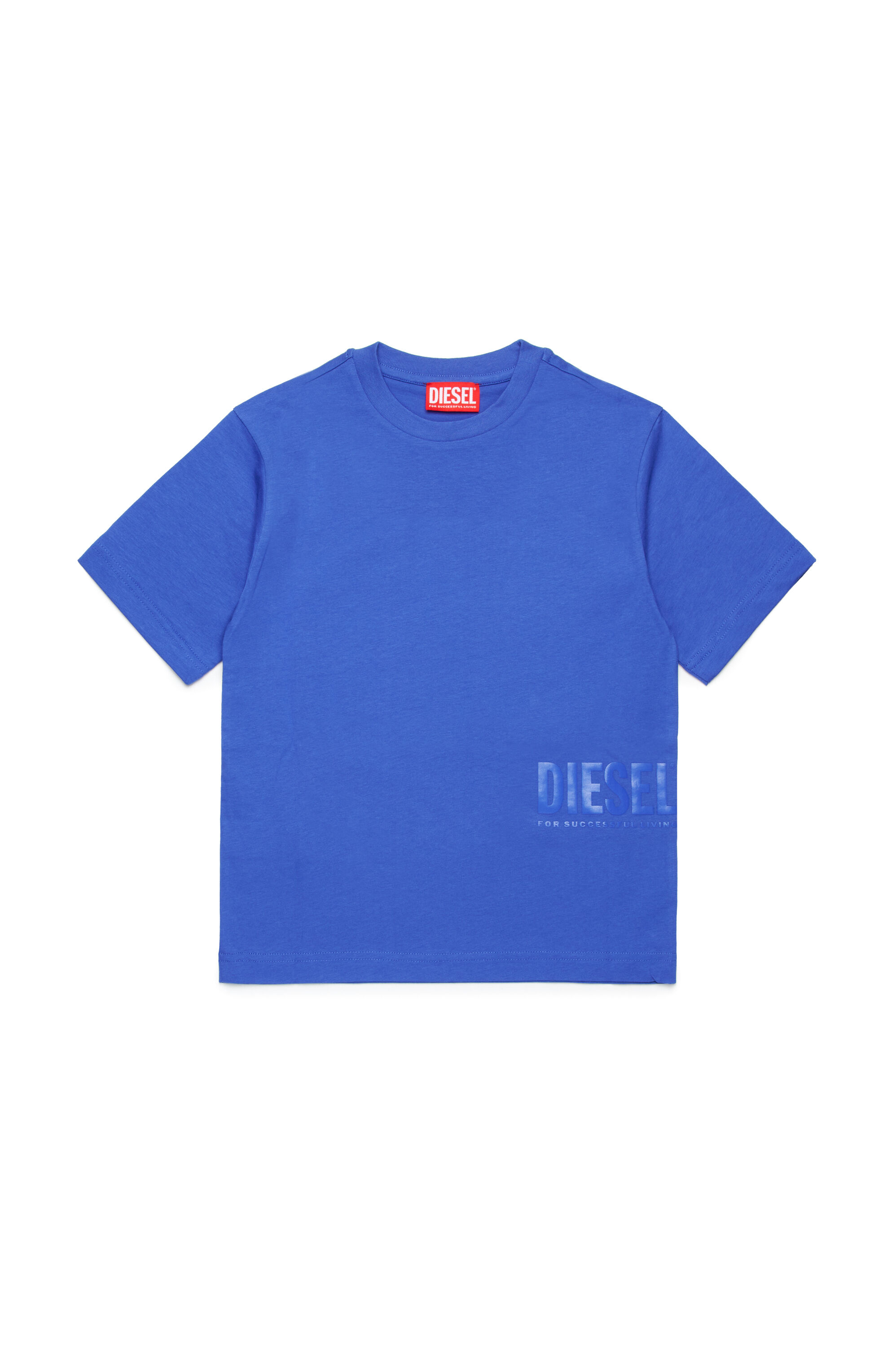 Diesel - MTFIND OVER, Man's T-shirt with Biscotto logo in Blue - 1