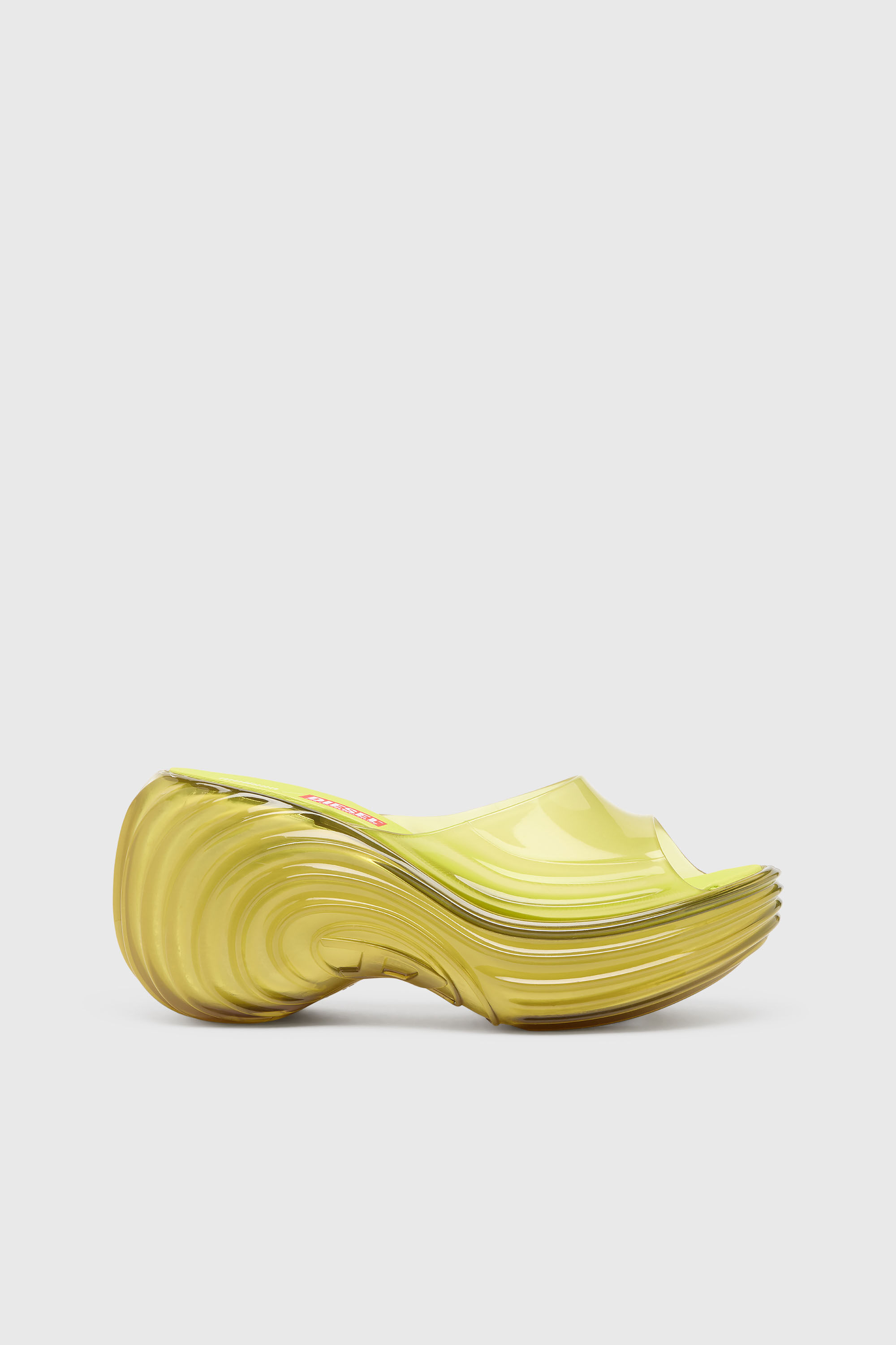 Women's Platform mule in Melflex® | Yellow | Diesel {{Country}}