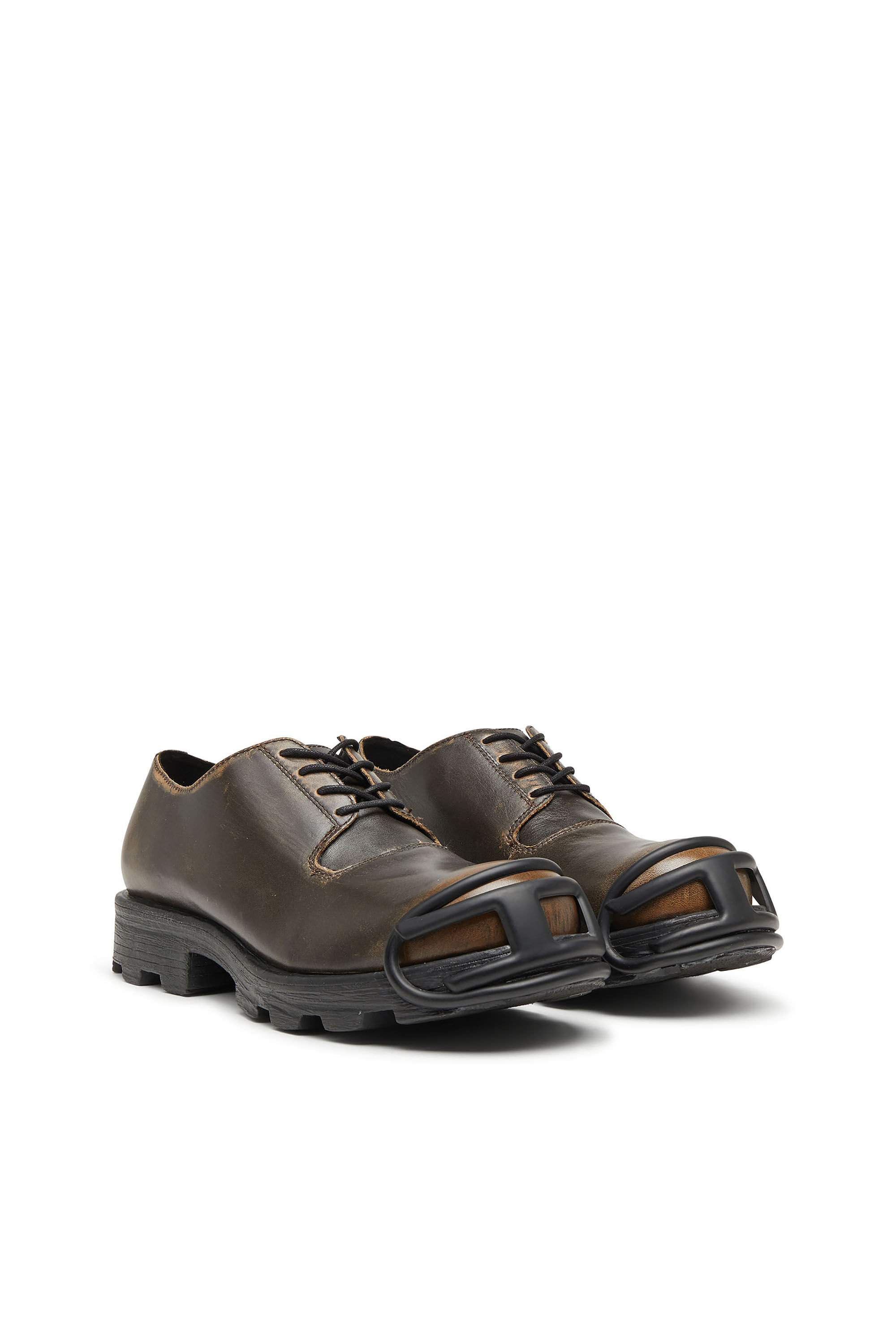 Diesel - D-HAMMER SO D, Man's D-Hammer-Derby shoes in brushed leather in Brown - 2