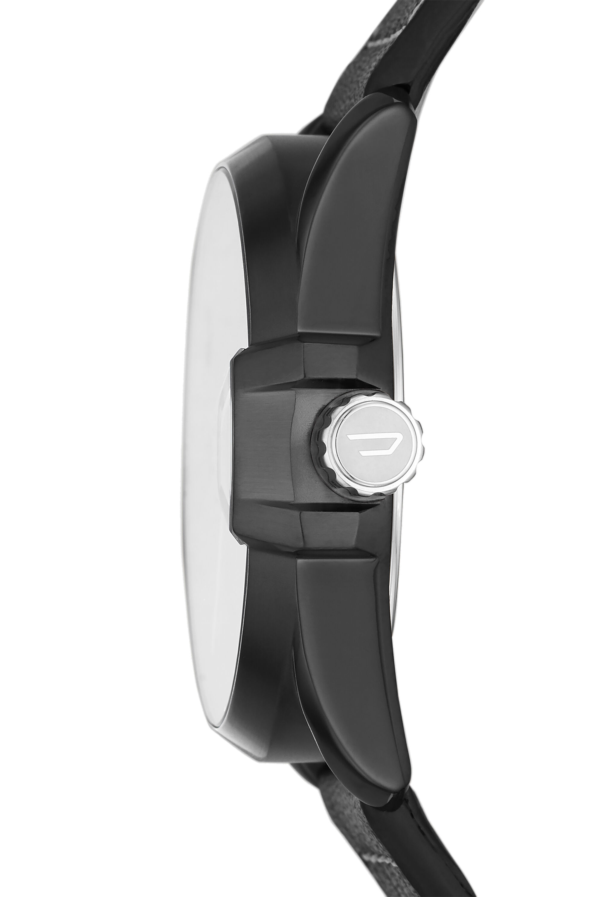 DZ1924 Man MS9 Three Hand Black Leather Watch Diesel
