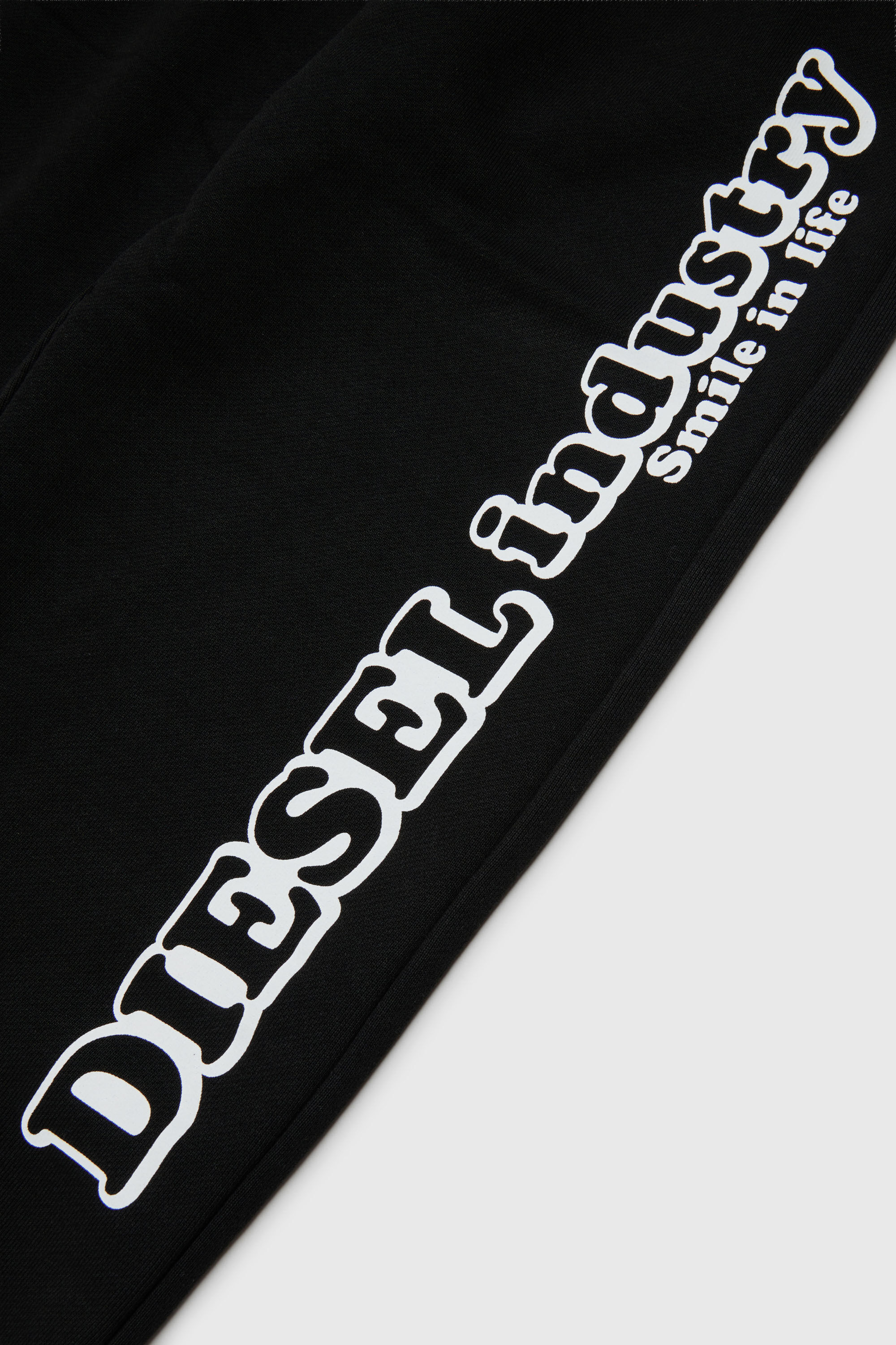 Diesel - PLODIM, Man's Cotton sweatpants with Diesel Industry print in Black - 4