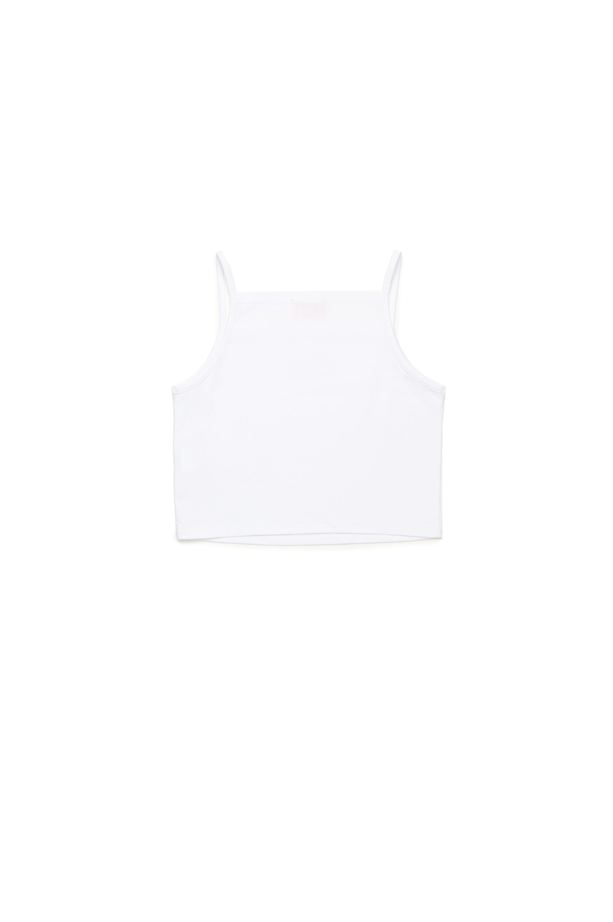 Diesel - TRIND, Woman's Cami top with crystal Oval D logo in White - 2