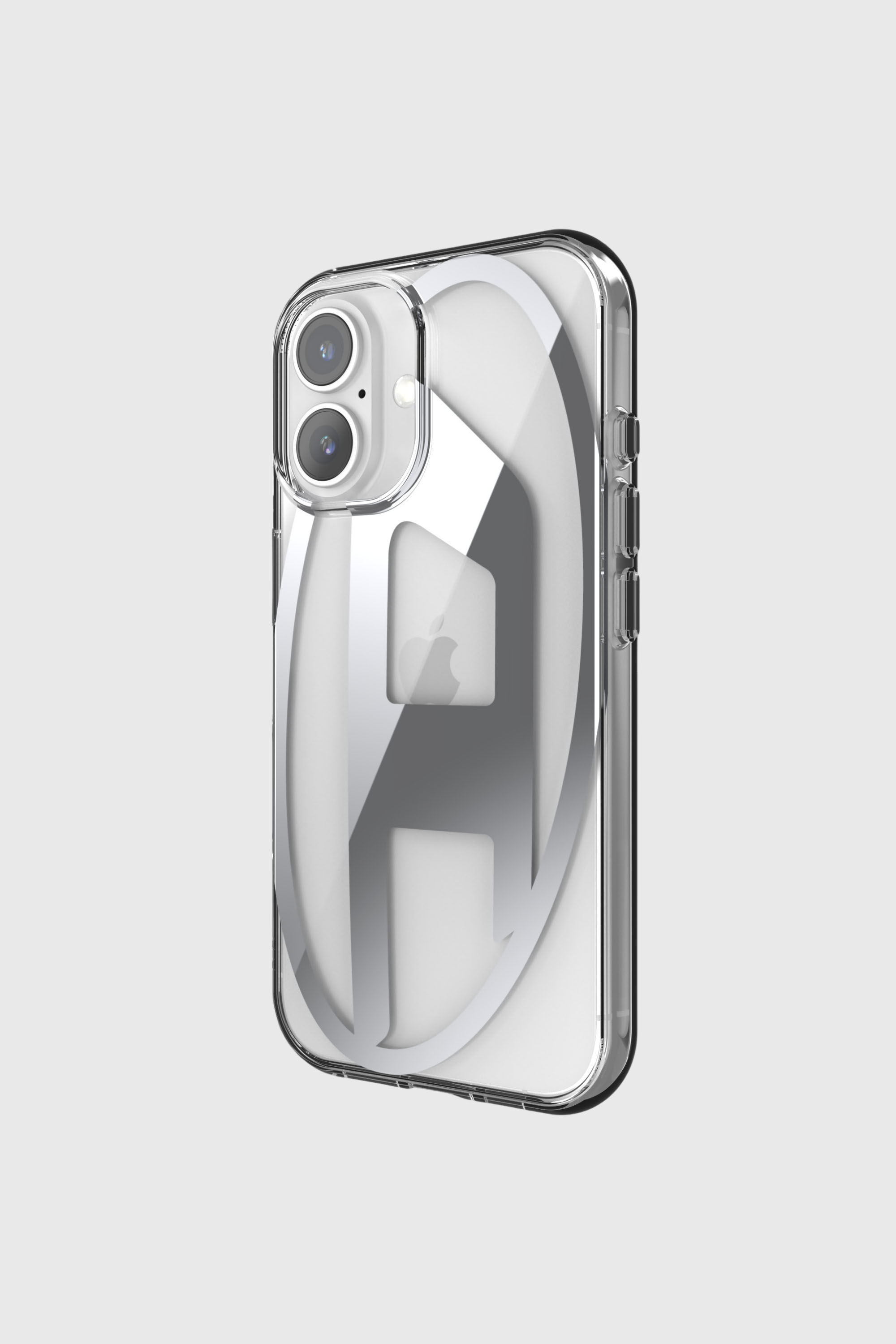 Diesel - 60139 AOP CASE, Unisex's Oval D Mirror Case for iP 16 in Silver - 3