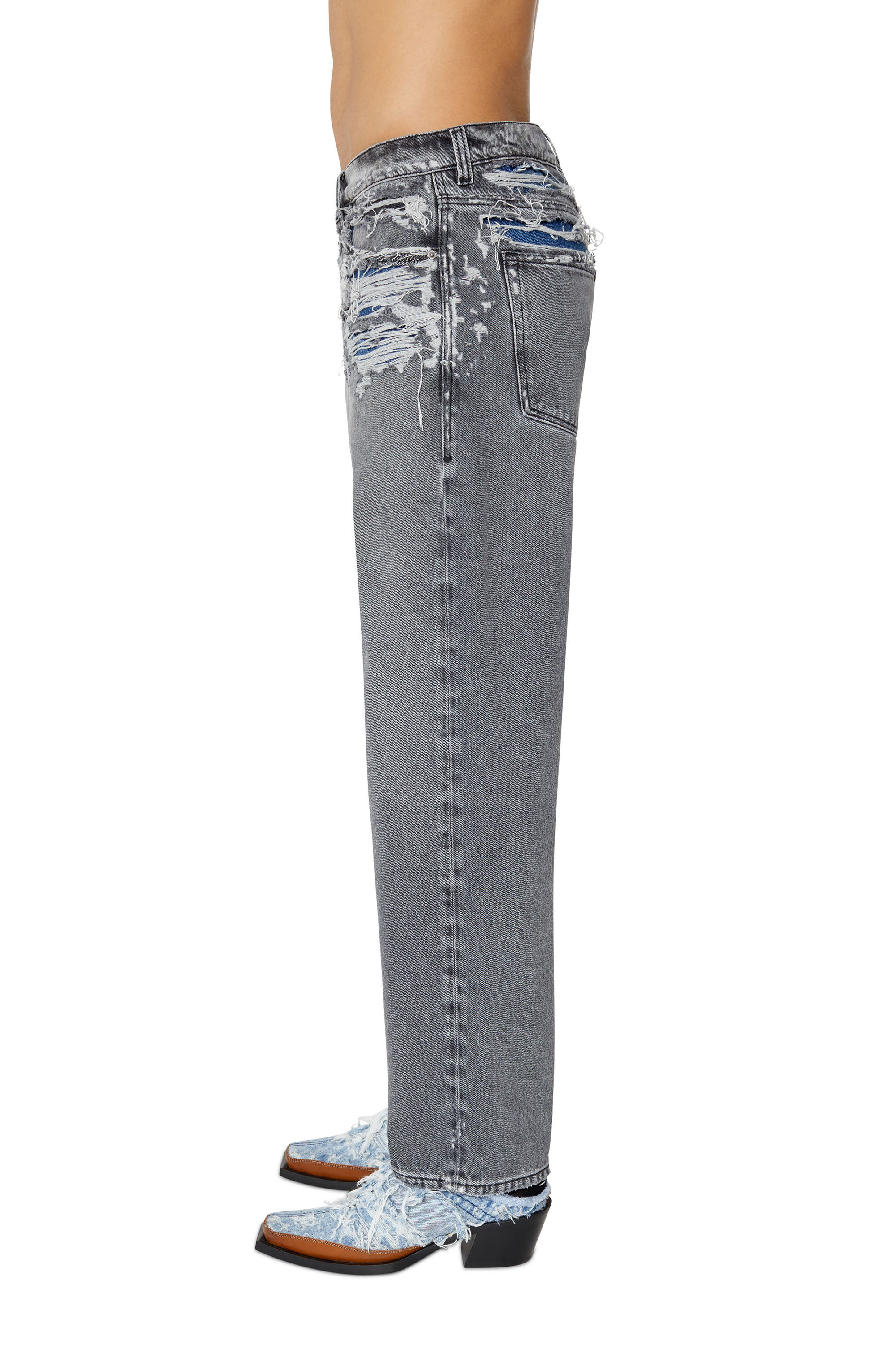 Diesel - 2010 D-Macs 007J4 Straight Jeans, Black/Dark grey - Image 5