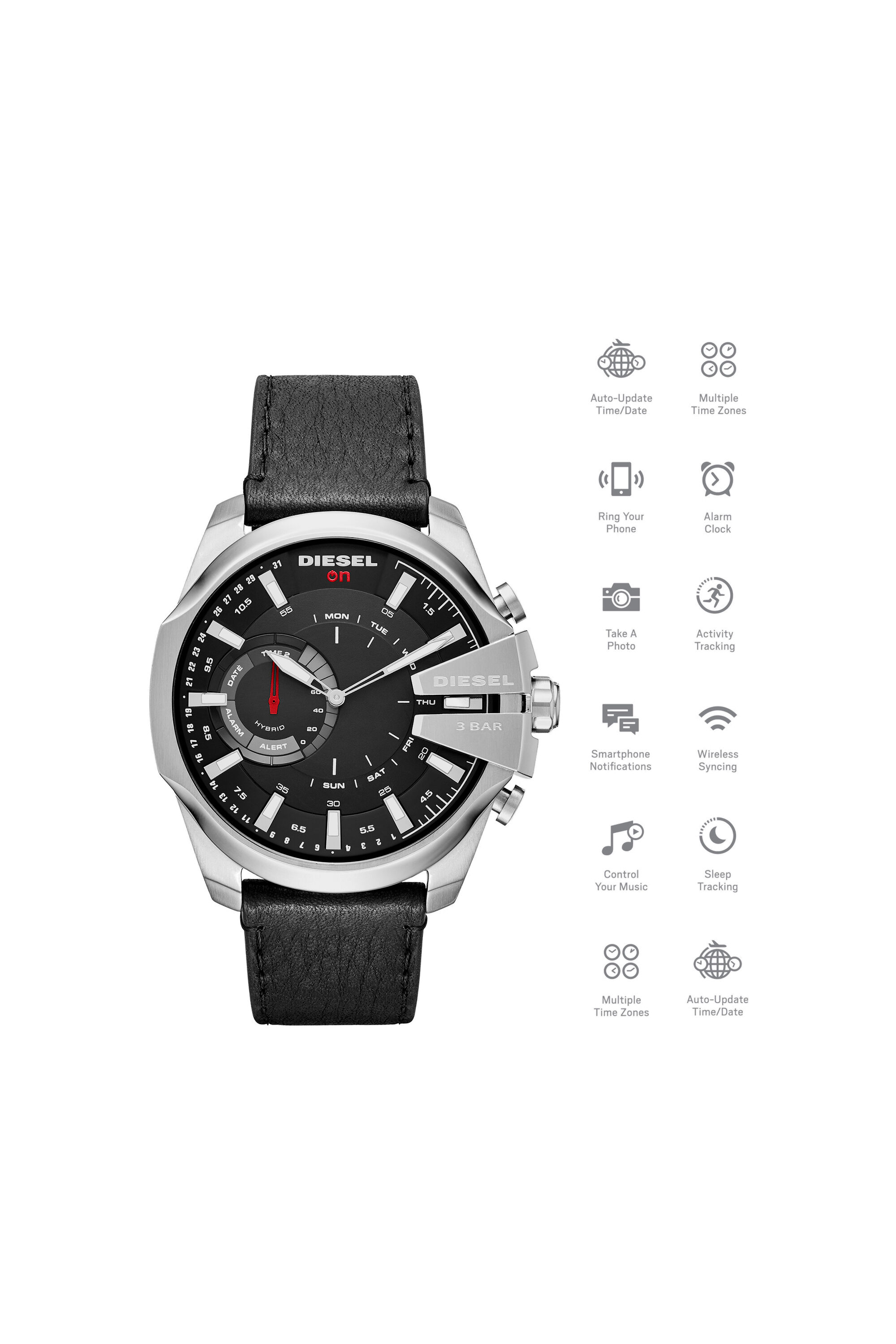 Diesel on mega top chief hybrid smartwatch dzt1009