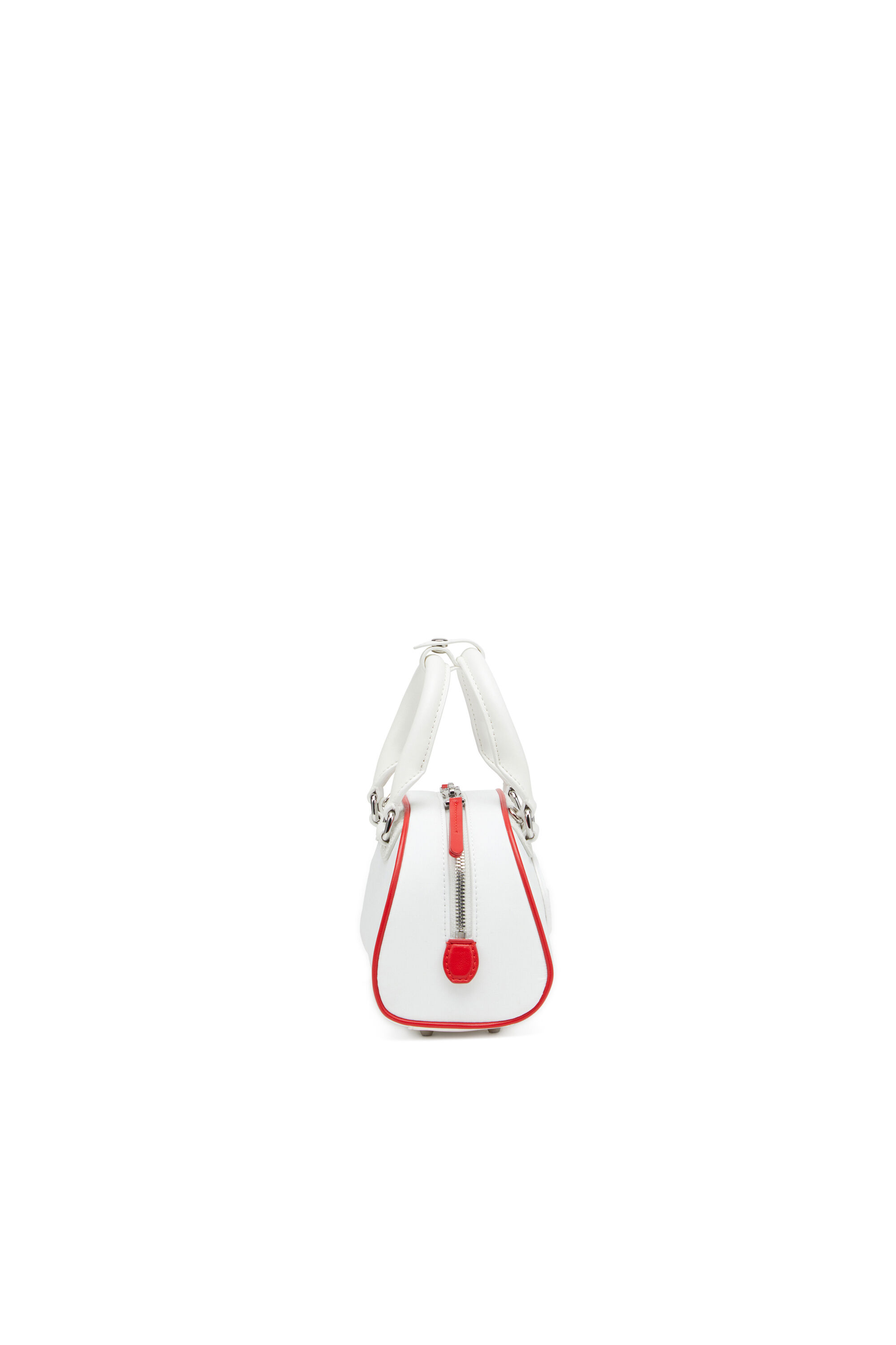 Diesel - 1DR DOME CROSSBODY, Woman's Colour-block mini bowling bag in White - 4