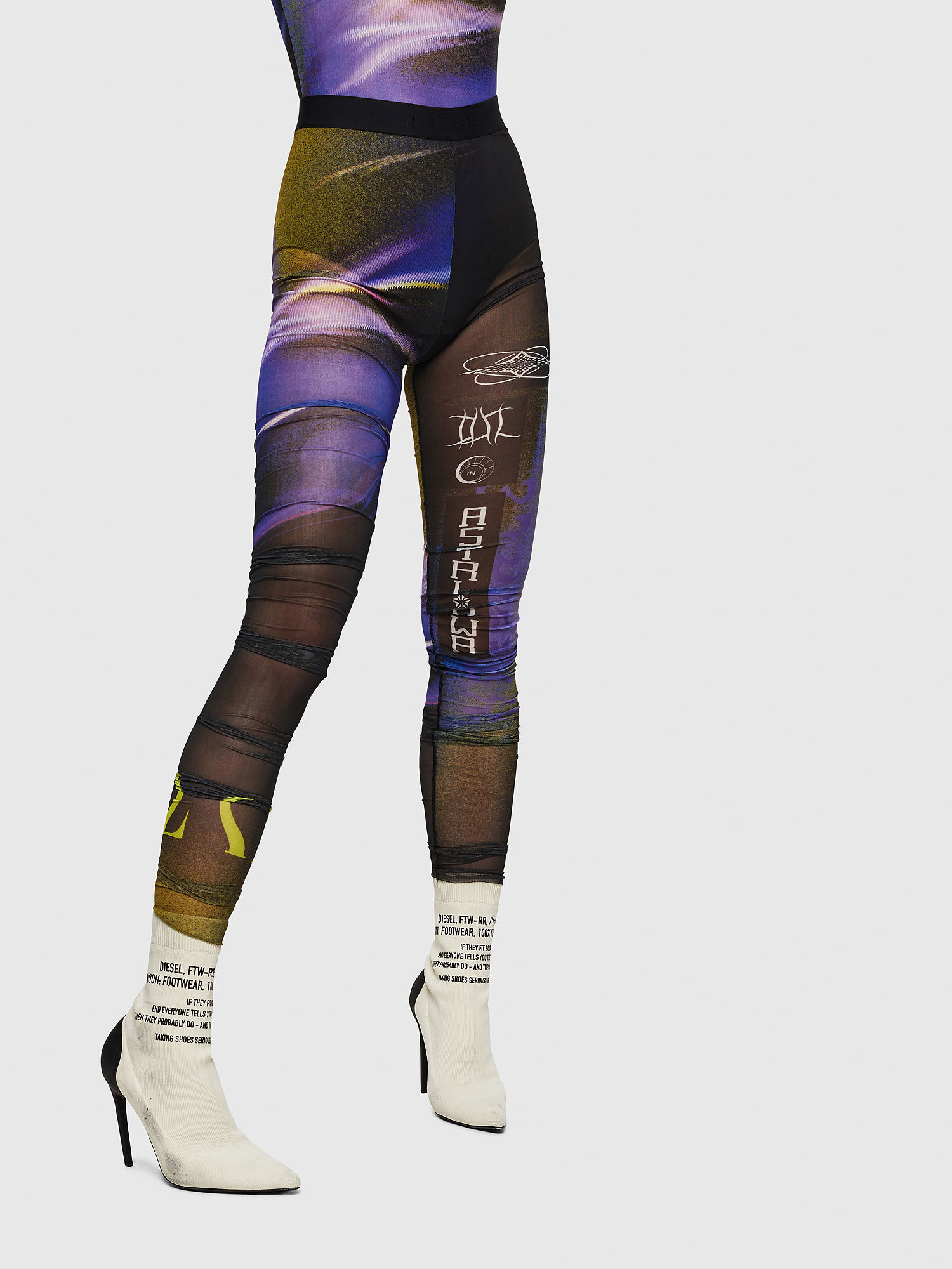 Diesel mesh leggings clearance